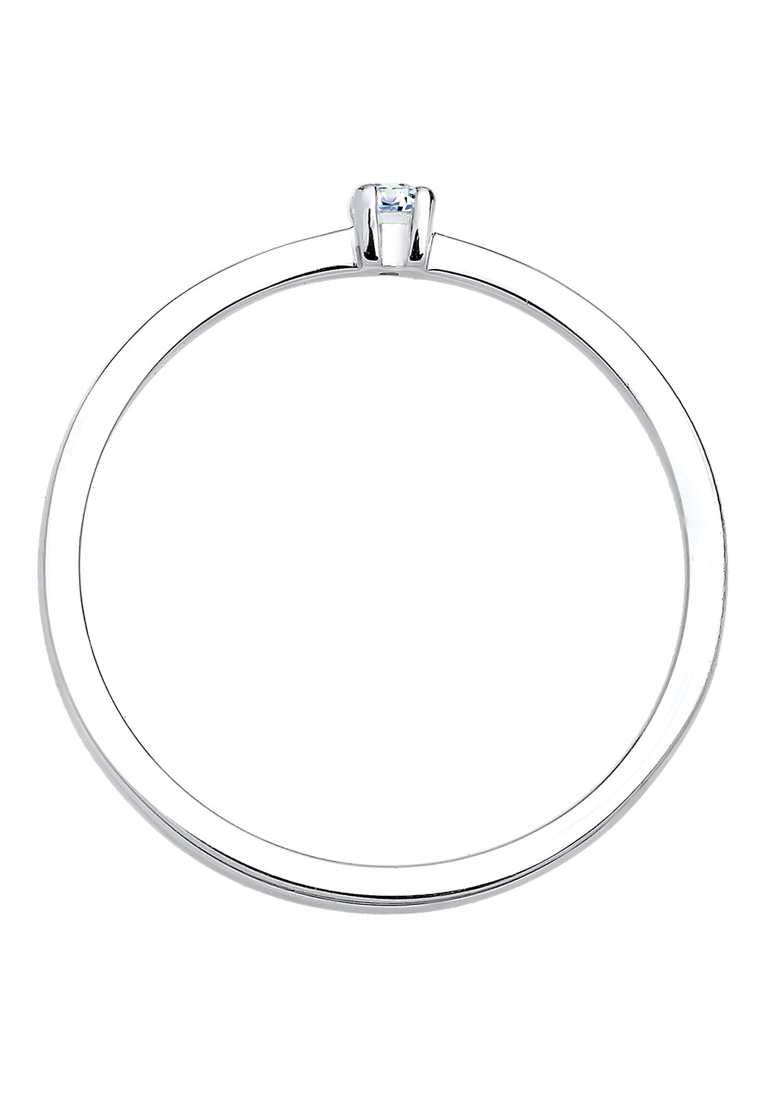 Elli DIAMONDS Verlobungsring »Ring Solitär Diamant Weiß (0.03 ct) 925 Sterling Silber«