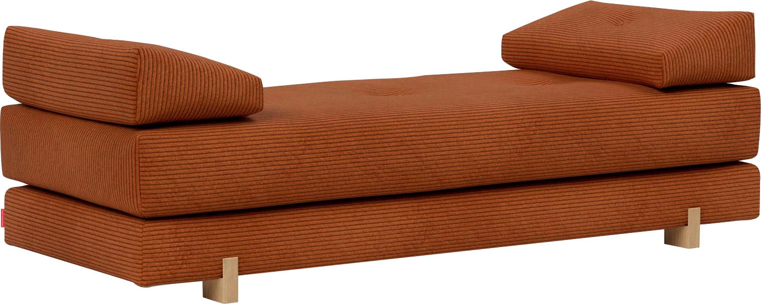 INNOVATION LIVING ™ "Sigmund 595 Eiche-Beine" Daybed mit 2 Federkernmatratzen zum täglichen Gebrauch. Dauerschläfer