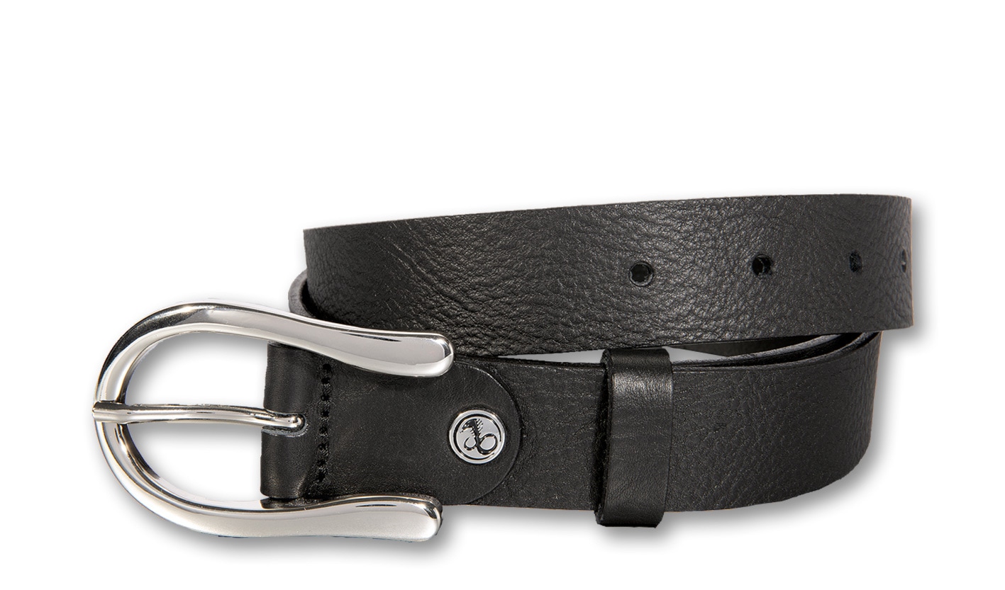 Silbergift Ledergürtel "Ledergürtel mit eleganter Silberschließe in Hufeisenform"