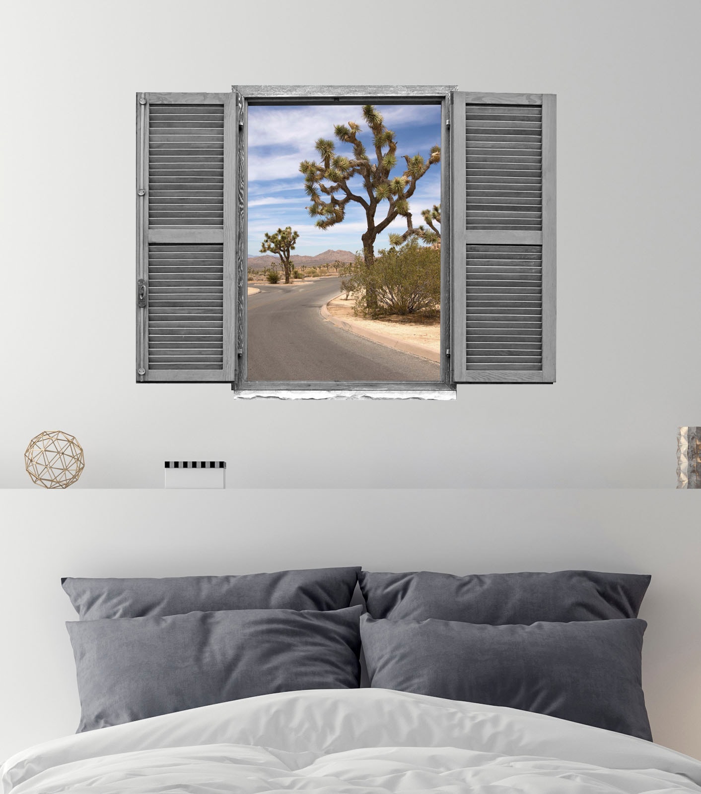 queence Wandtattoo »Straße durch Wüste«, (1 St.), Wandsticker, Wandbild, selbstklebend, 3D, Fenster