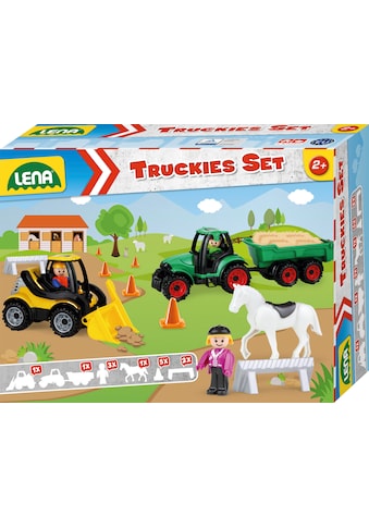 Lena® Spielzeug-Traktor »Truckies Set Bauernhof«, inkluisve Schaufellader und... kaufen