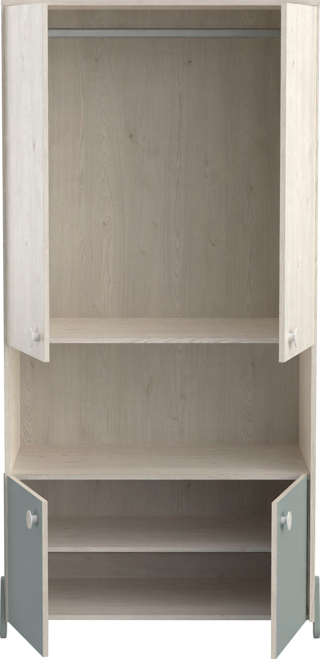 Demeyere GROUP Kleiderschrank »Ilian«, (Packung), modernes Design fürs Kinderzimmer, Kinderkleiderschrank