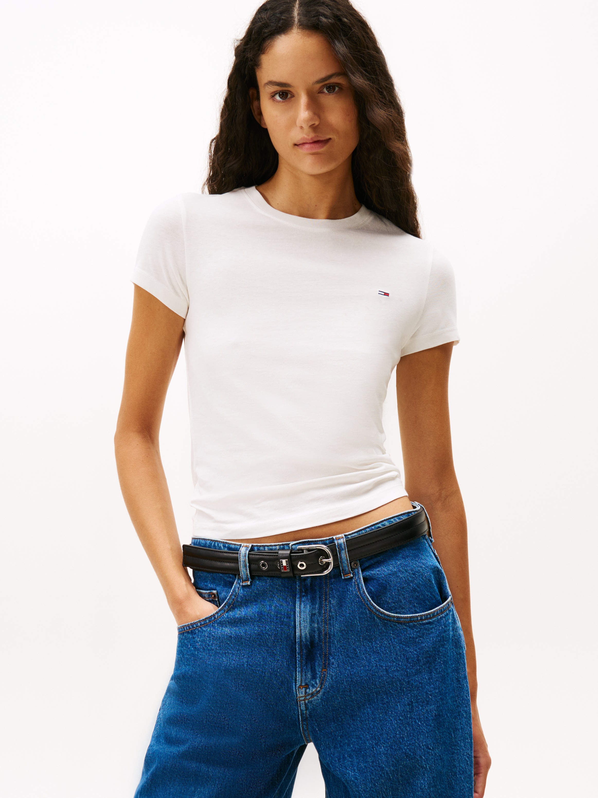 Tommy Jeans T-Shirt "TJW 2PACK C-NECK TEE", 2 Stk. mit Logo-Stickerei günstig online kaufen