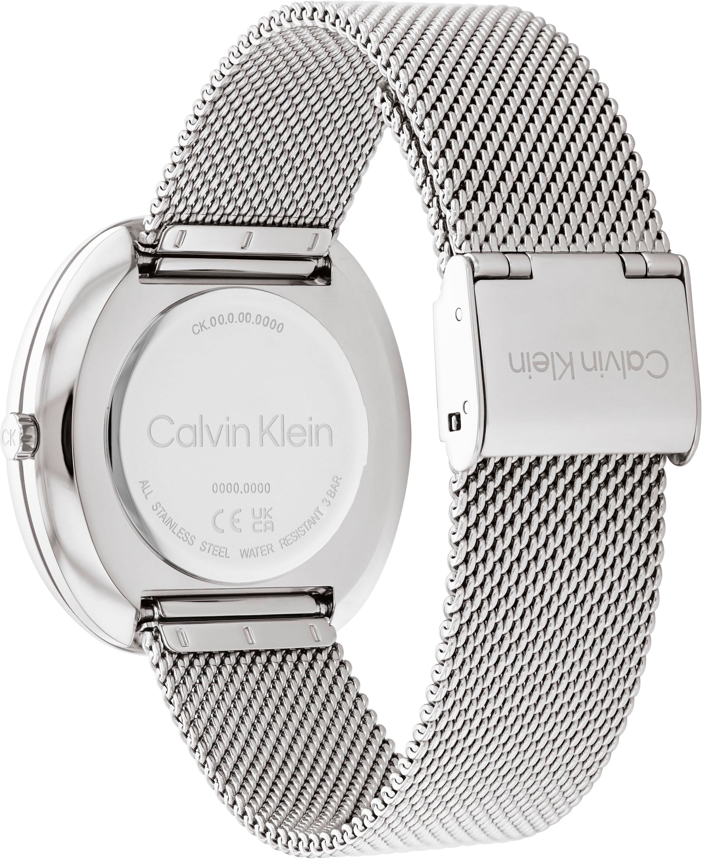 Calvin Klein Quarzuhr »SCULPTURAL«, Armbanduhr, Damenuhr, Mineralglas, Edelstahlarmband