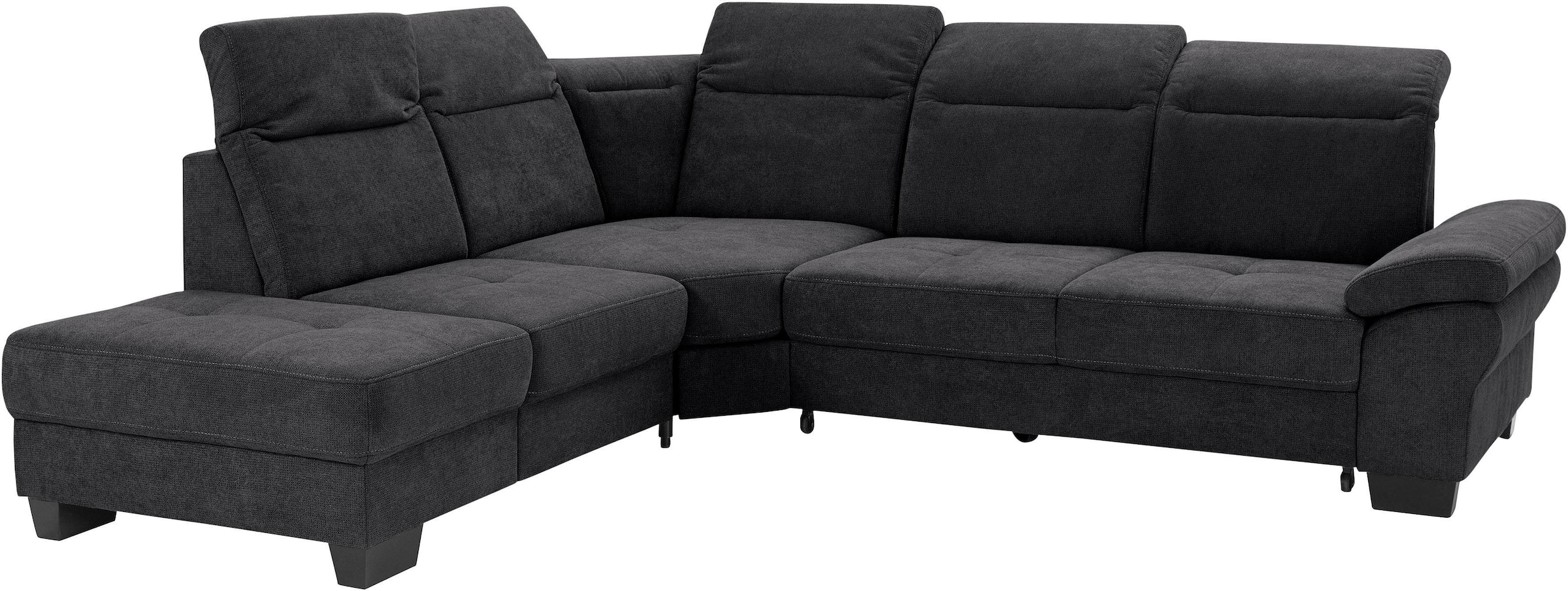 Places of Style Ecksofa »Cornwall L-Form«, incl. Sitztiefenverstellung, mit Bettfunktion und Kopfteilverstellung