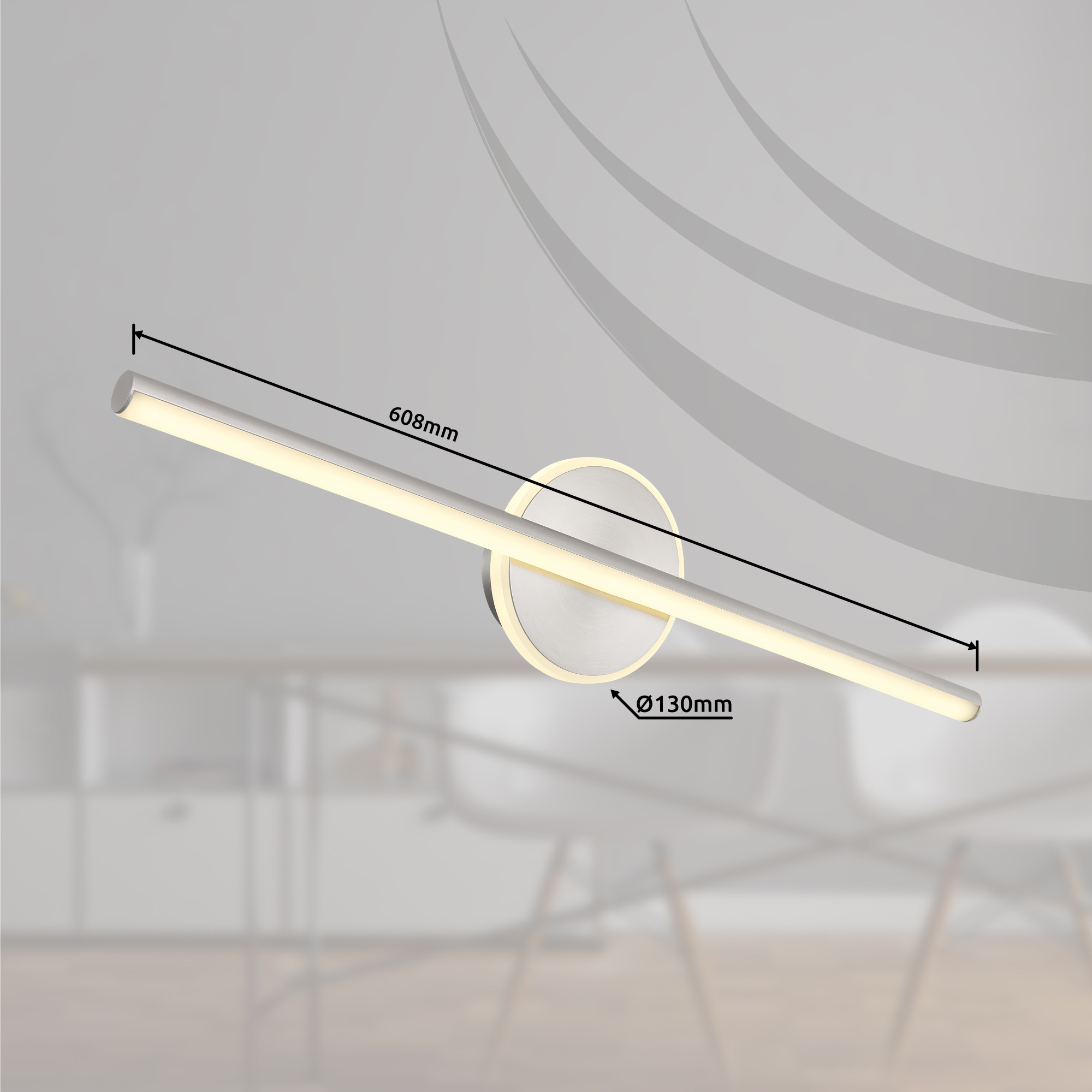 GLOBO LIGHTING Wandleuchte »PEPE« LED-Modul 1 Stk. Warmweiß LED Wandleuchte für Bad & Flur IP44