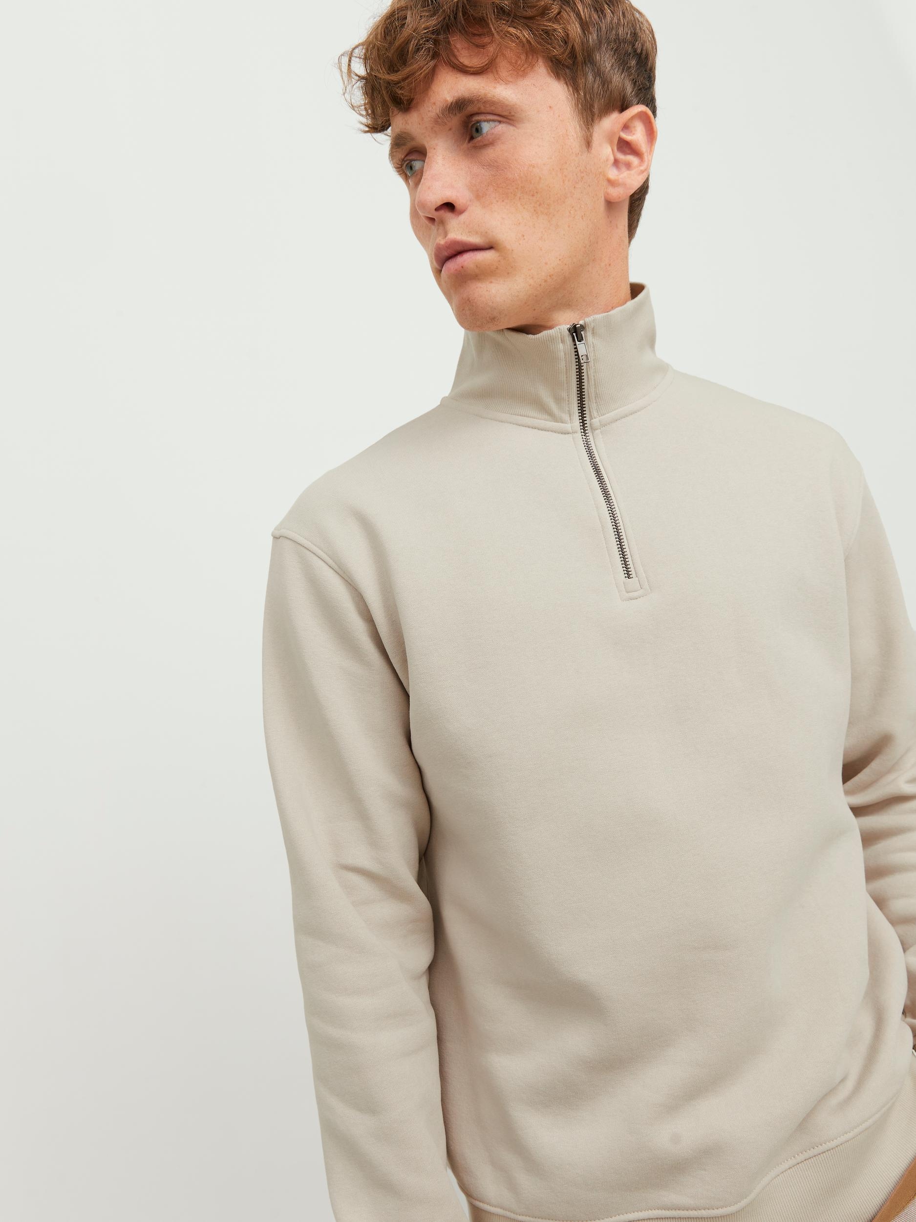 Jack & Jones Sweatshirt »JJEBRADLEY SWEAT HALF ZIP NOOS«, mit Stehkragen