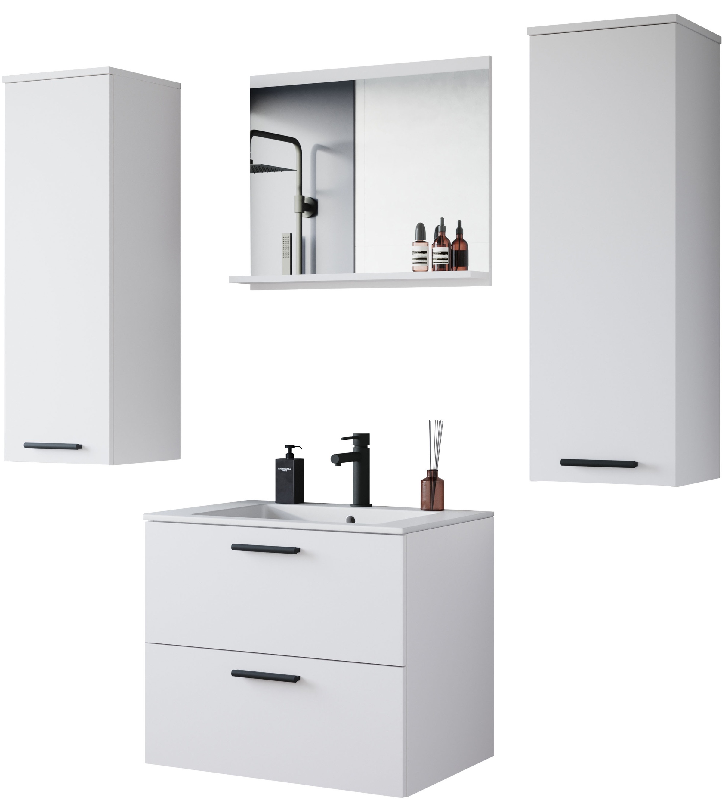 welltime Badmöbel-Set "PILA" Set, 4 Stk. tlg. günstig online kaufen