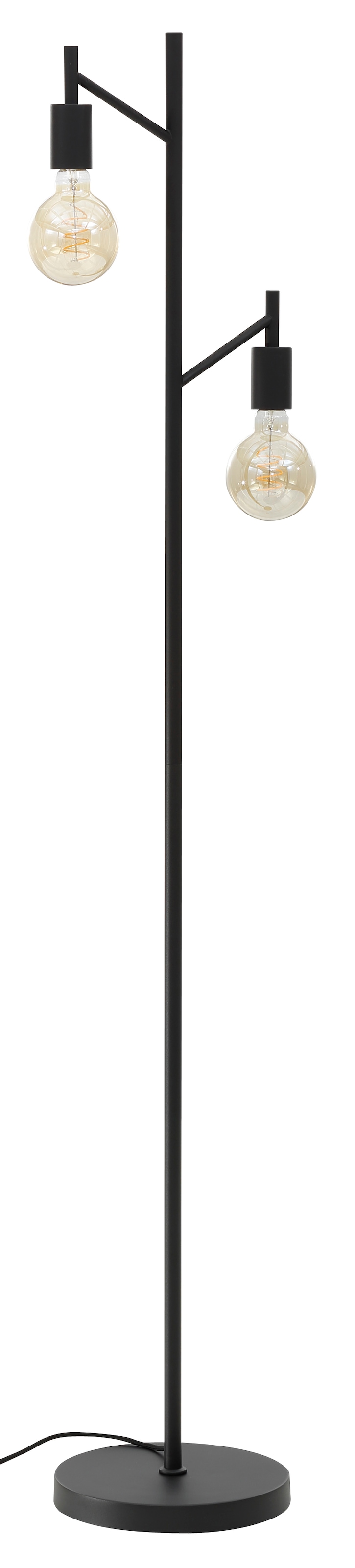 Leonique Stehlampe »Jarla«, 2 flammig-flammig, moderne, klassisch schwarze  Stehleuchte, Höhe 155 cm | BAUR