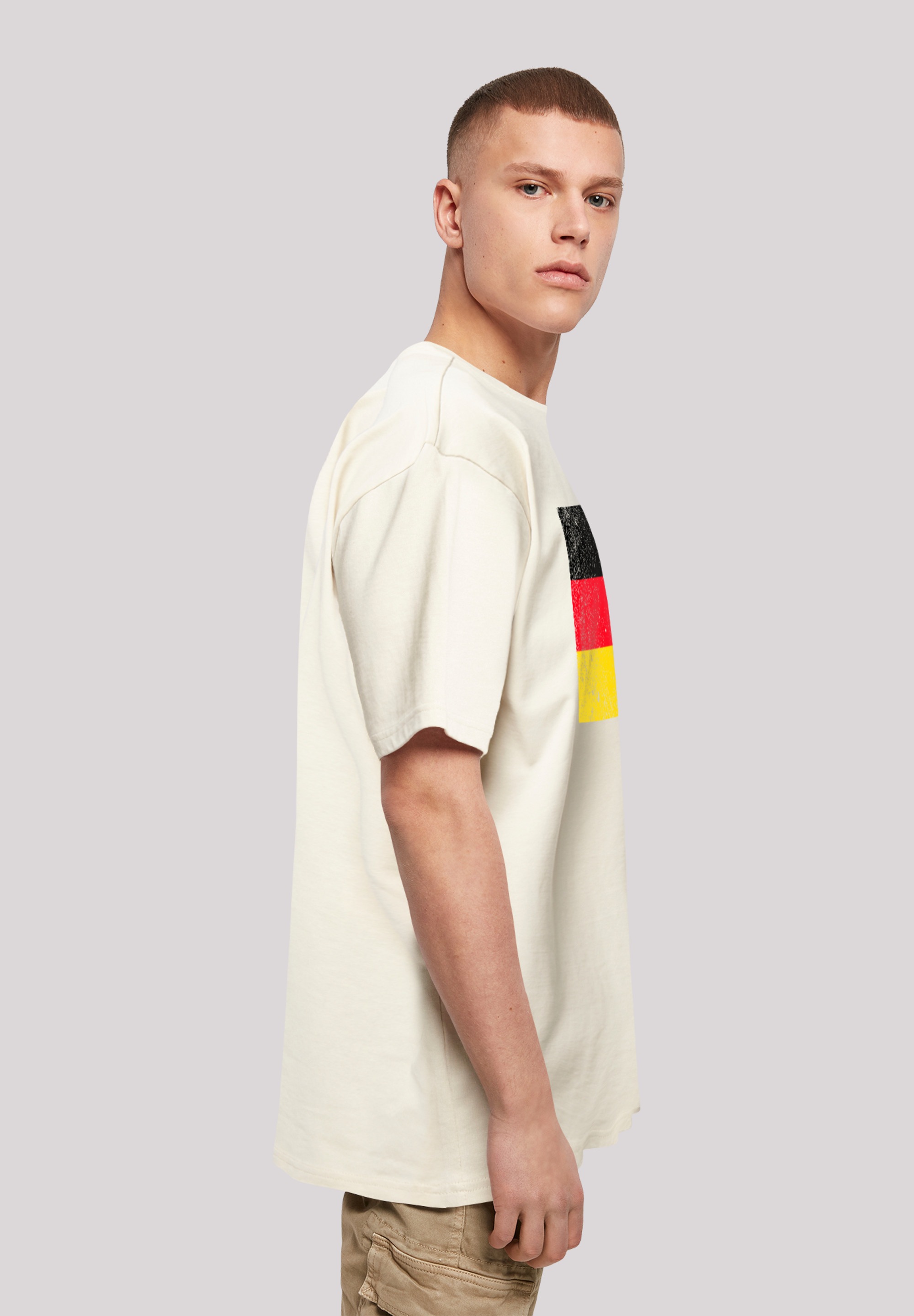 F4NT4STIC T-Shirt »Germany Deutschland Flagge distressed«, Print