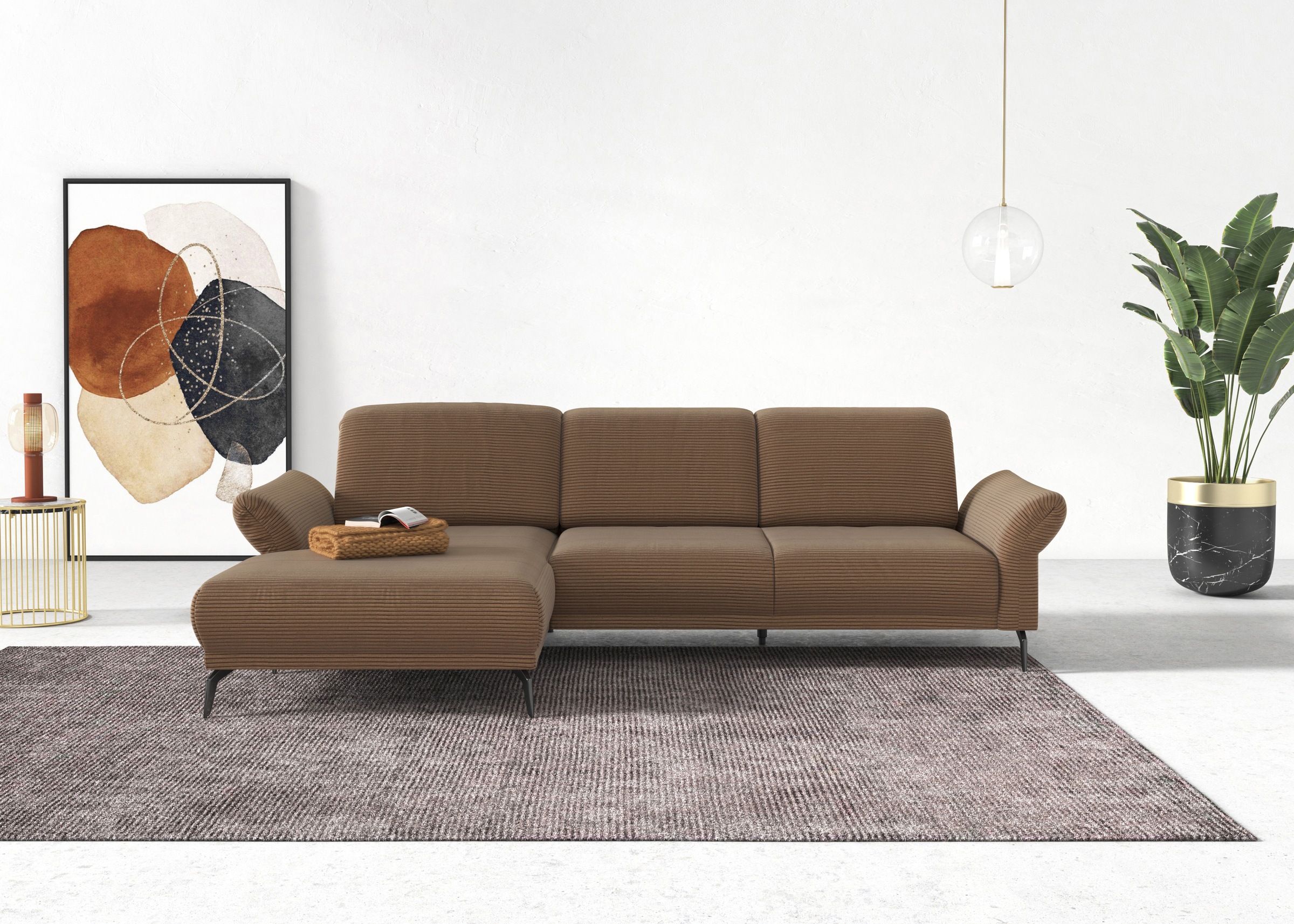 INOSIGN Ecksofa »Coco«, Sitztiefen-, Arm- und Kopfteilverstellung, Cord-Bezug, Fußhöhe... kaufen