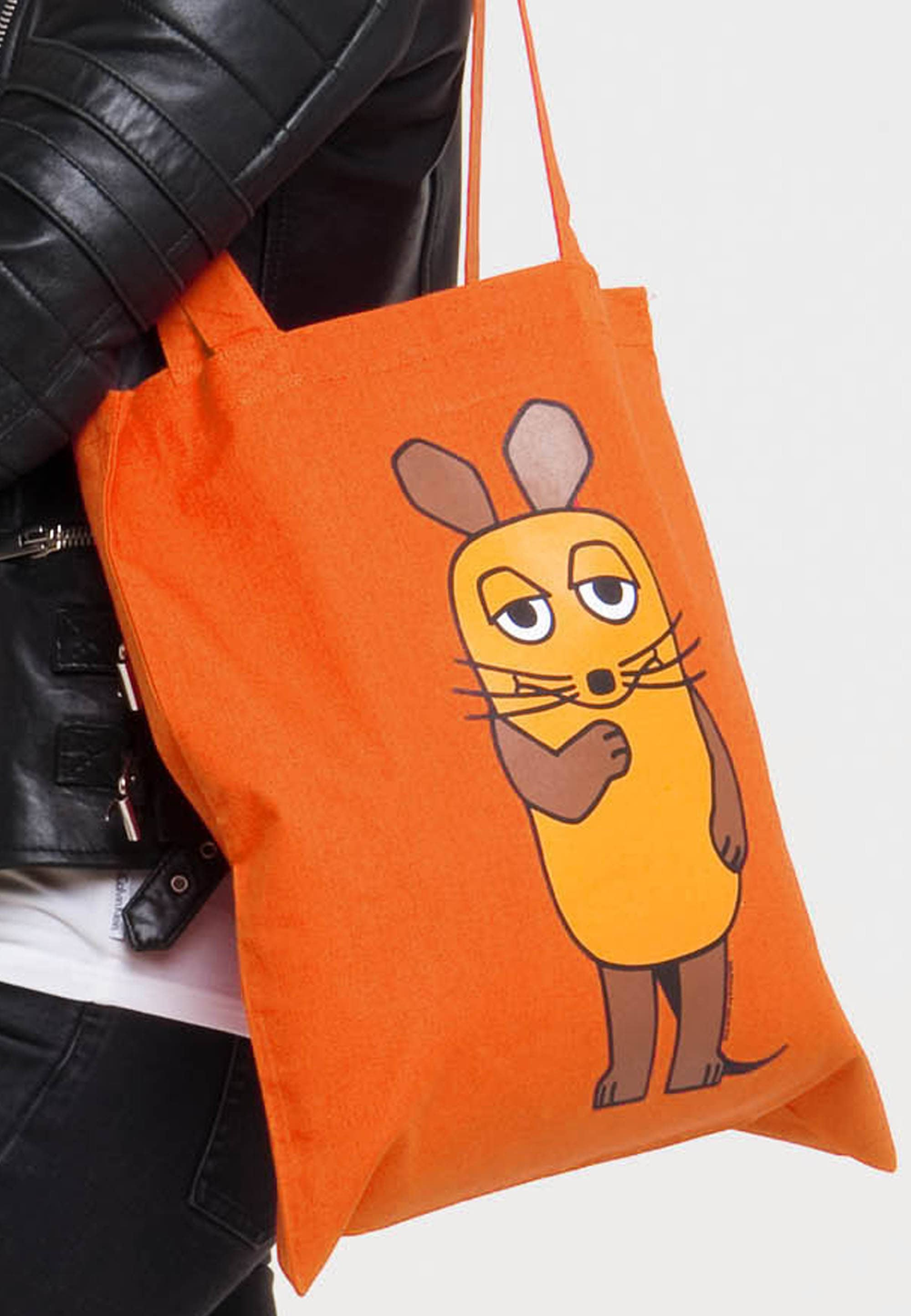 LOGOSHIRT Henkeltasche »Baumwolltasche Die Sendung mit der Maus«, mit Sendung mit der Maus-Logo