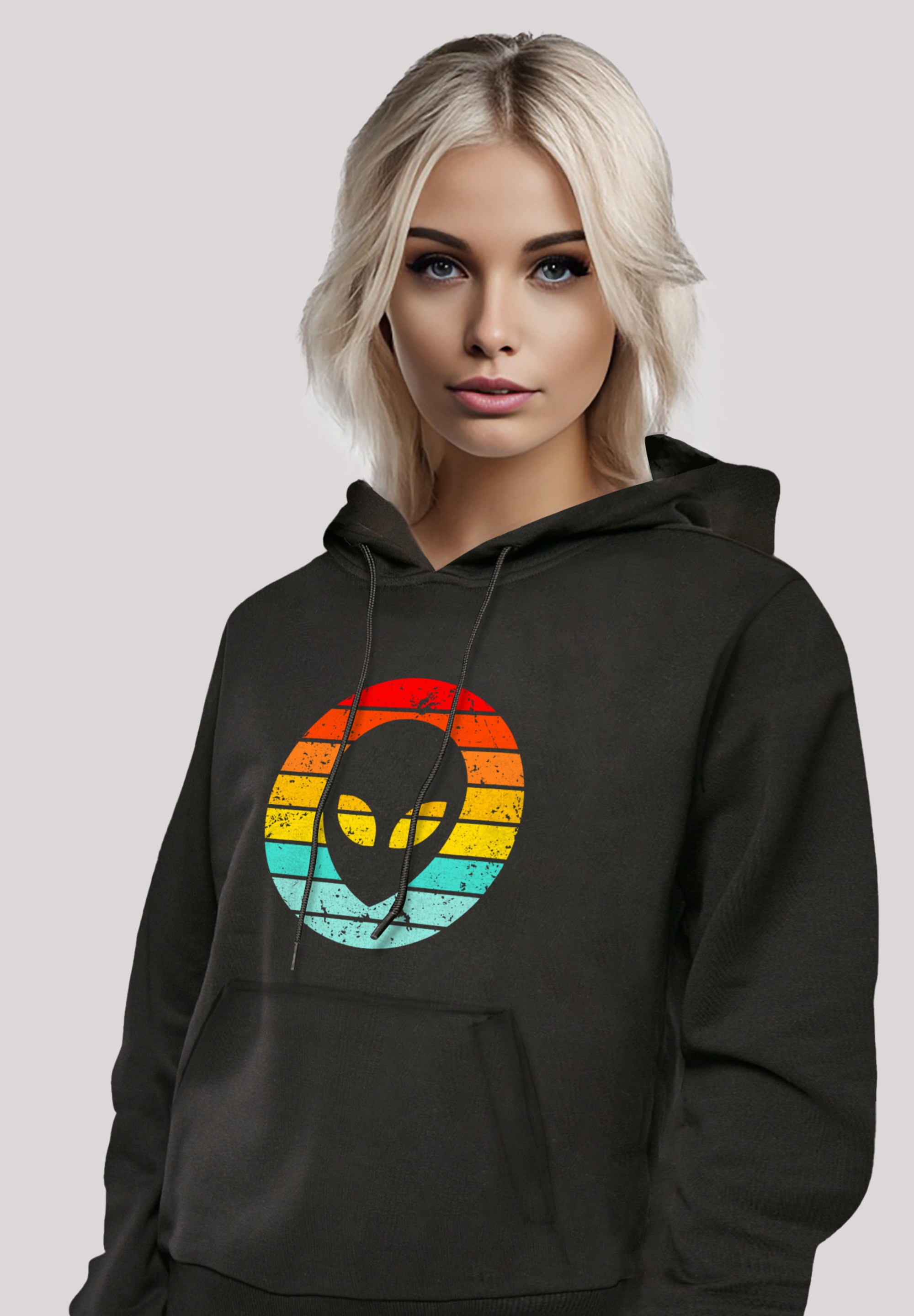 F4NT4STIC Kapuzenpullover »Alien Retro Sonnenuntergang«, Premium Qualität