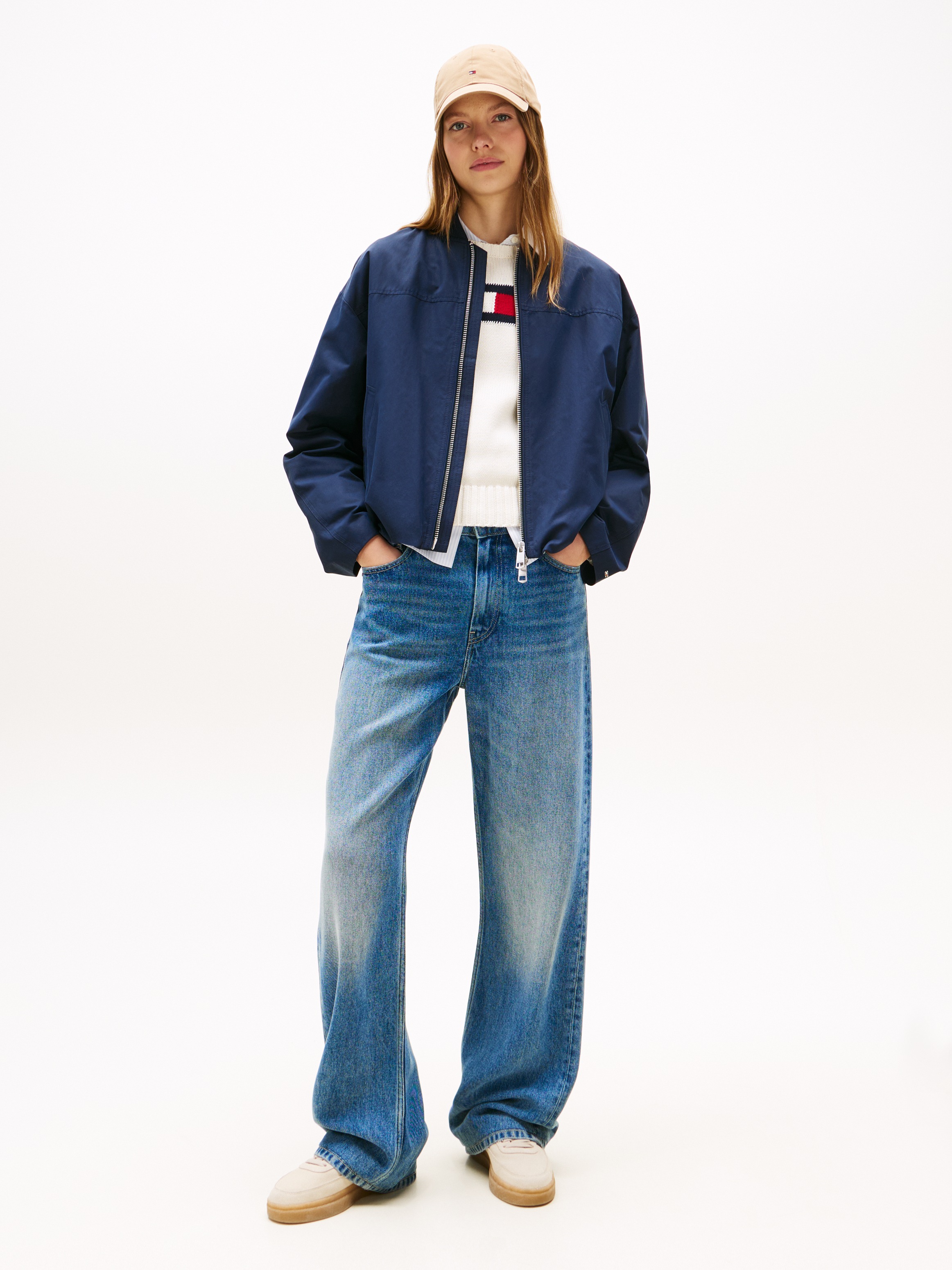 Tommy Hilfiger Bomberjacke "COTTON NYLON REG BOMBER", ohne Kapuze günstig online kaufen