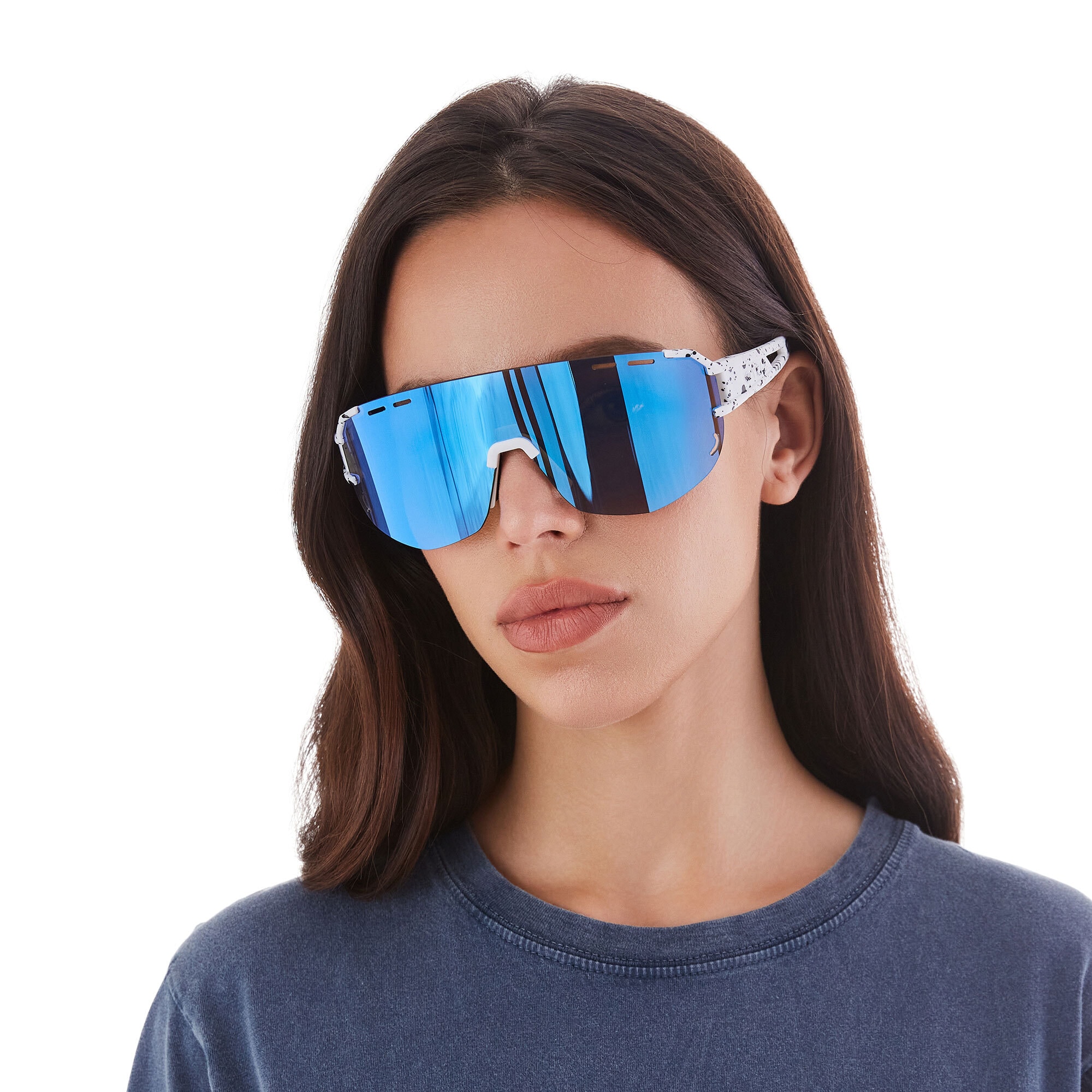 YEAZ Sportbrille »Sport-Sonnenbrille weiß/blau SUNGLOW«
