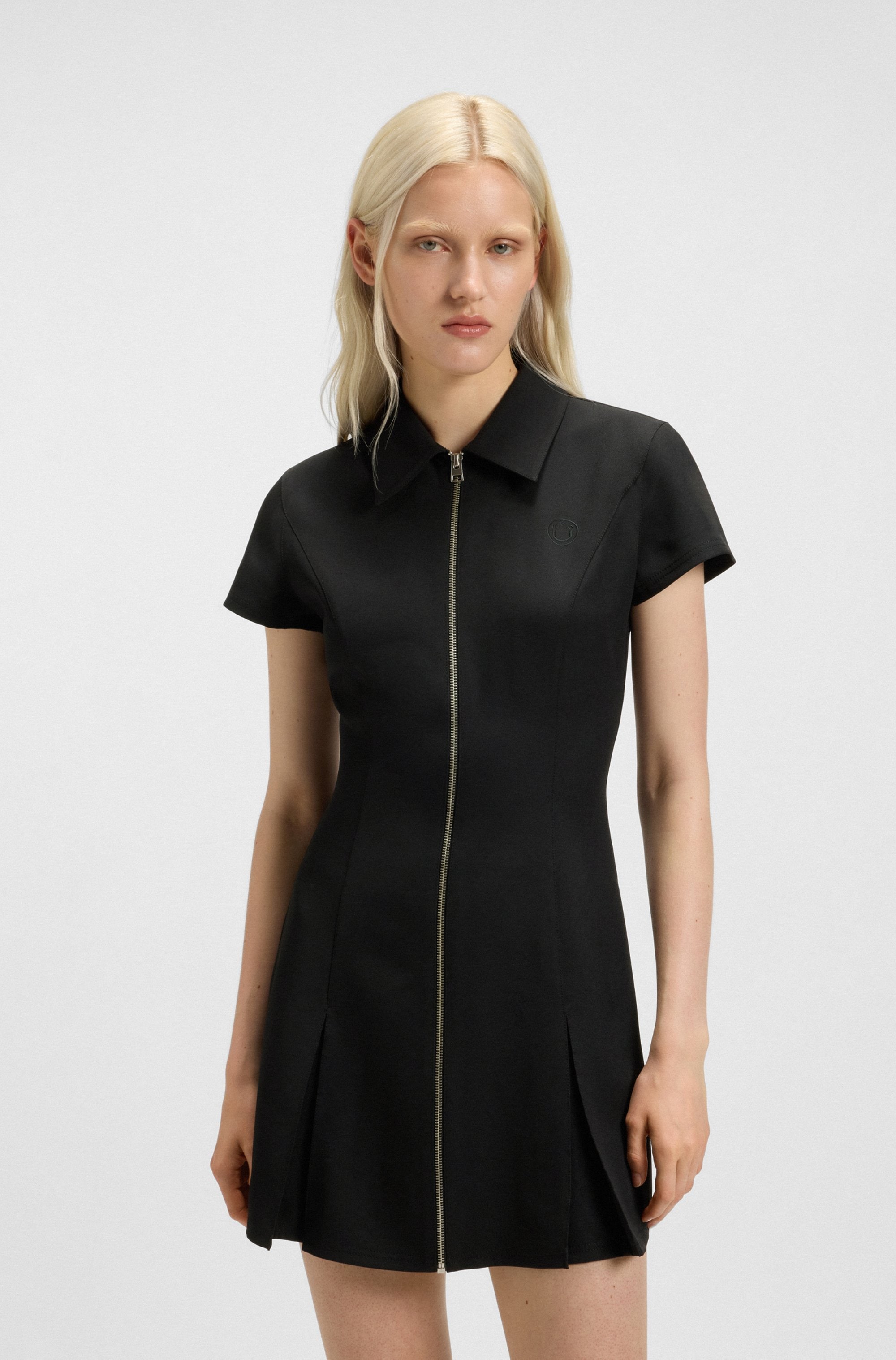 HUGO Blue Polokleid "Kahuma", Rockteil mit Kellerfalten günstig online kaufen
