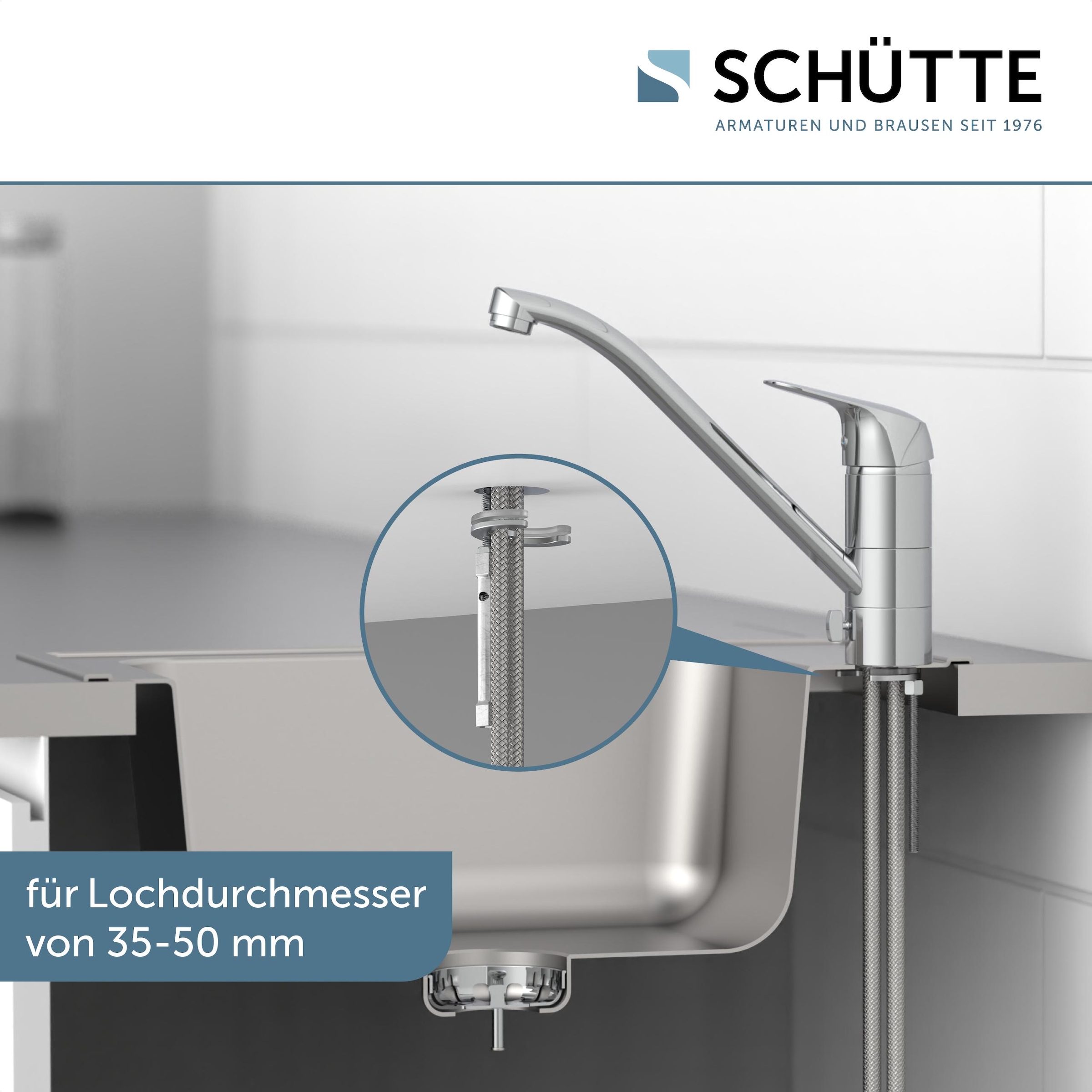 Schütte Spültischarmatur »LUCA« für Unterfenster-Montage, Wasserhahn Küche in Chrom, Hochdruck