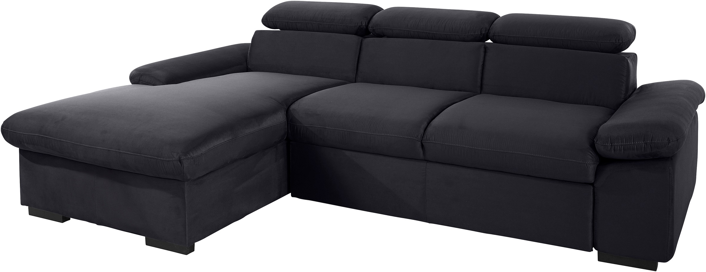 COTTA Ecksofa »Lola L-Form«, (Set, mit Hocker), mit Hocker & Kopfteilfunktion, wahlw. Bett- und Armteilfunktion