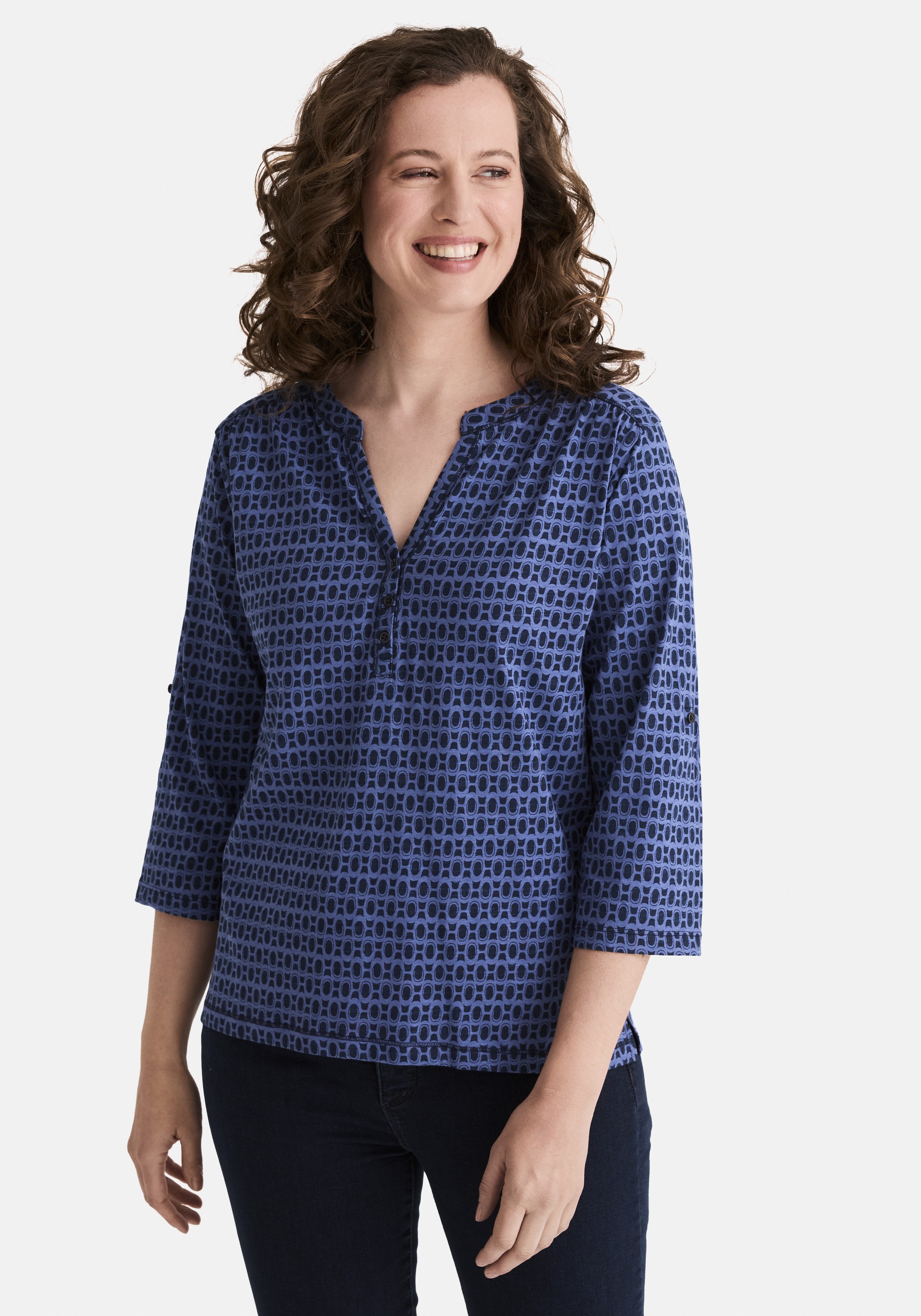 STOOKER WOMEN 3/4-Arm-Shirt "MARIE Print Shirt Blouse 3/4 -Arm", Regular Fi günstig online kaufen