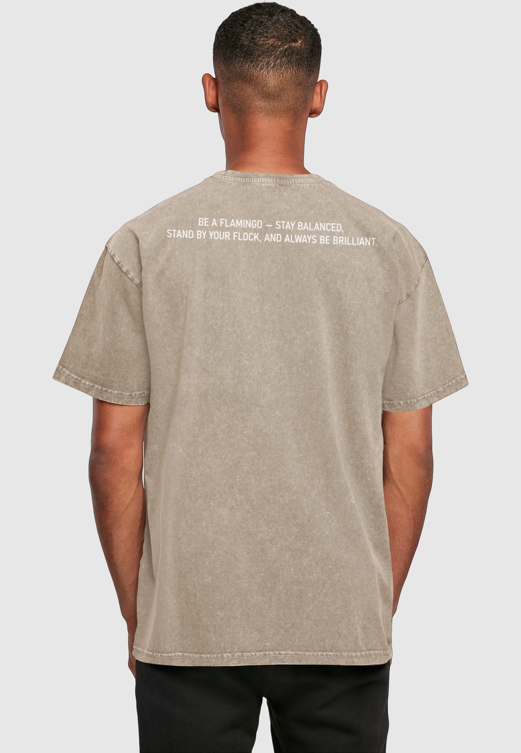 Merchcode T-Shirt »Merchcode Herren Flamingo Acid Washed Heavy Oversized Tee« 1 Stk.