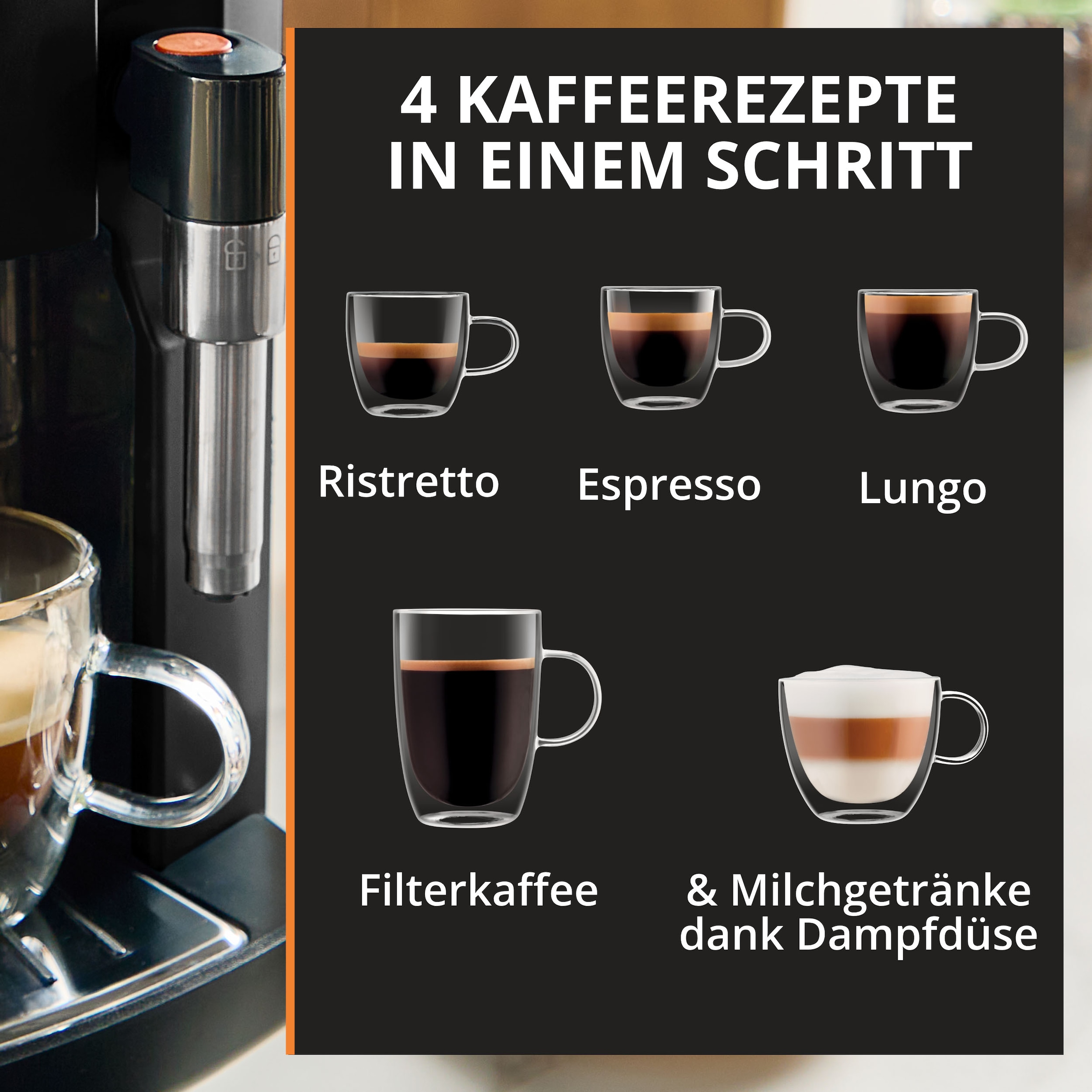 Krups Kaffeevollautomat »EA4008 Serenity« 4 Getränke, Dampfdüse, automatische Reinigung, Doppeltassen-Funktion