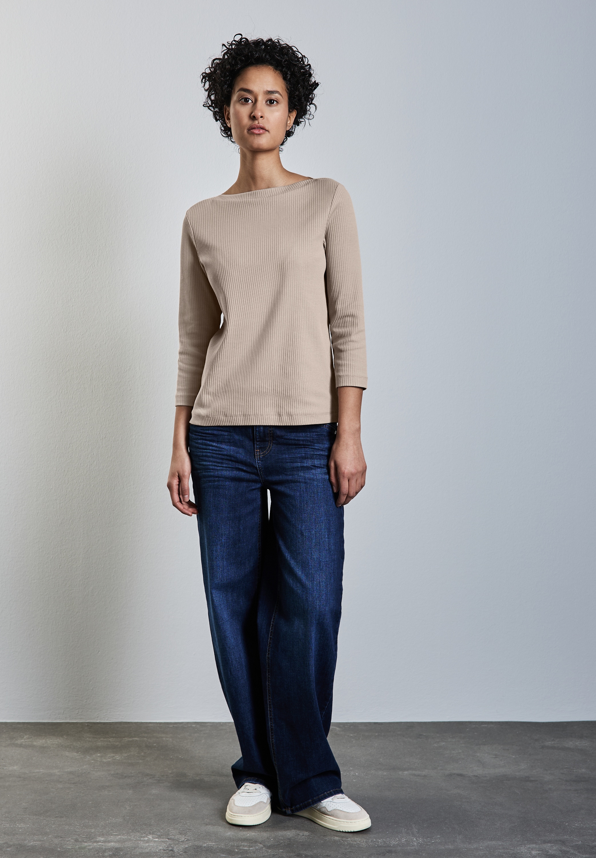 STREET ONE 3/4-Arm-Shirt, aus softem Materialmix