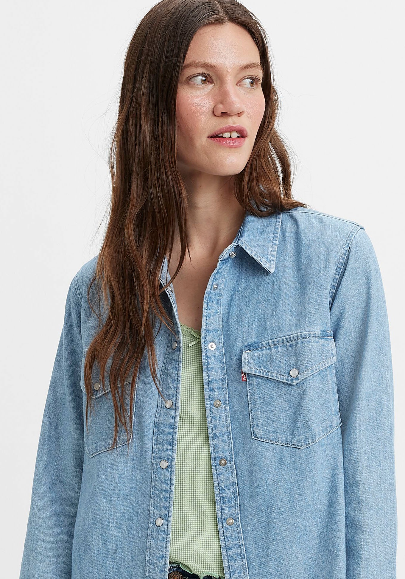 Levi's® Jeansbluse »ESSENTIAL WESTERN«, mit Brusttaschen mit Druckknöpfen