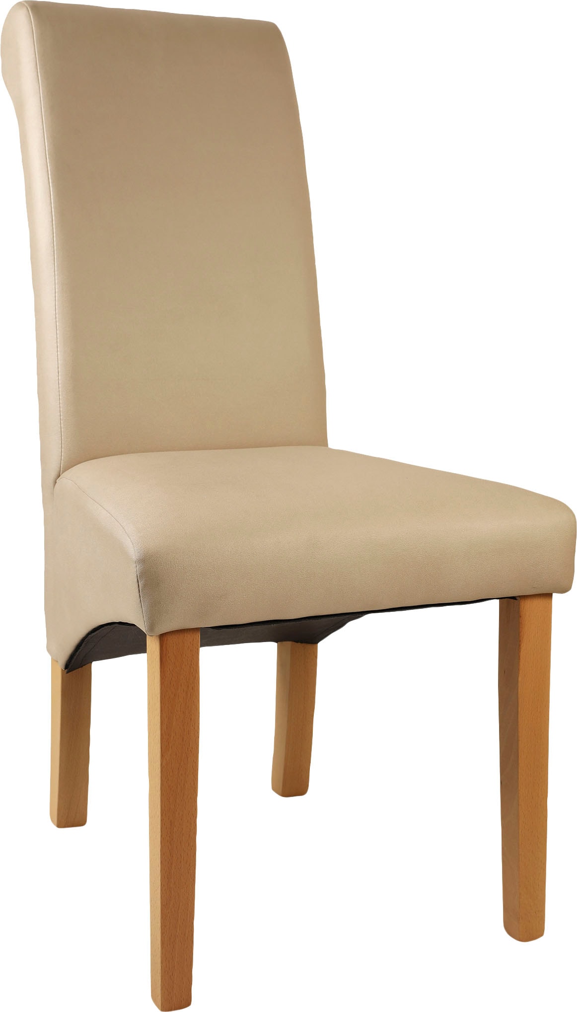 Home affaire 4-Fußstuhl "Rito" (Set) 2 Stk. Microfaser Gestell Buche natur günstig online kaufen