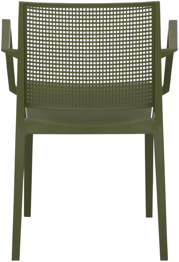 Siena Garden Gartensessel »Square 2er Set Stapelsessel olive« Set, 2 Stk. tlg. Gestell, Polypropylen/Glasfaser