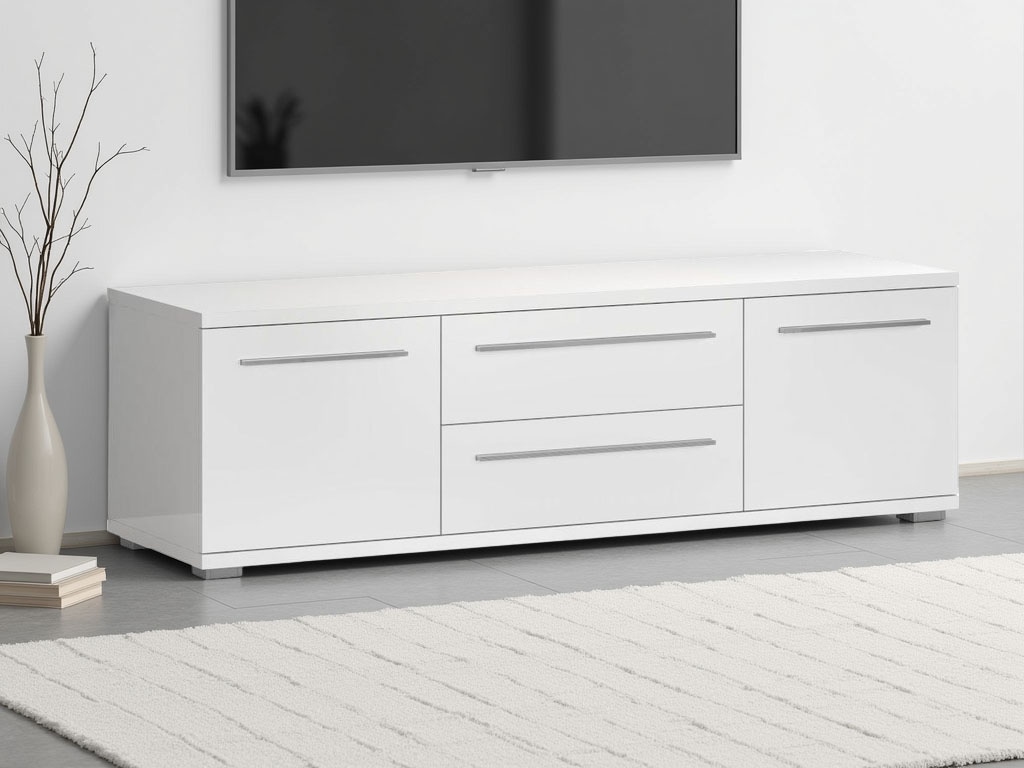 OTTO home "Piano TV-Kommode in Breite 165 oder 180 cm mit Soft-Close-Funktion" Hochglanz UV-lackiert, Br 180 cm mit versch. Tür- und Schubkastenmaße