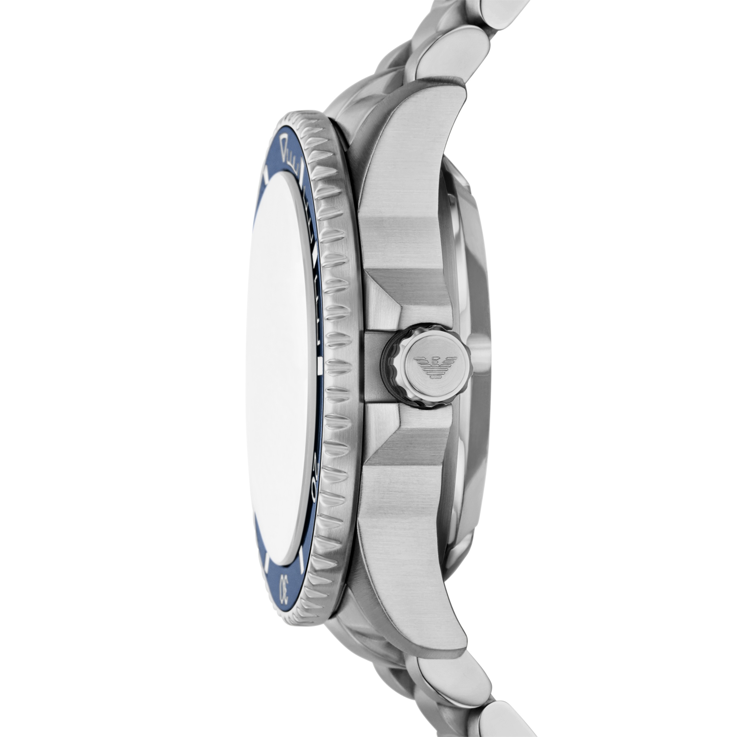 Emporio Armani Automatikuhr Armbanduhr, Herrenuhr, Mechanische Uhr, Edelstahlarmband, analog, Tag