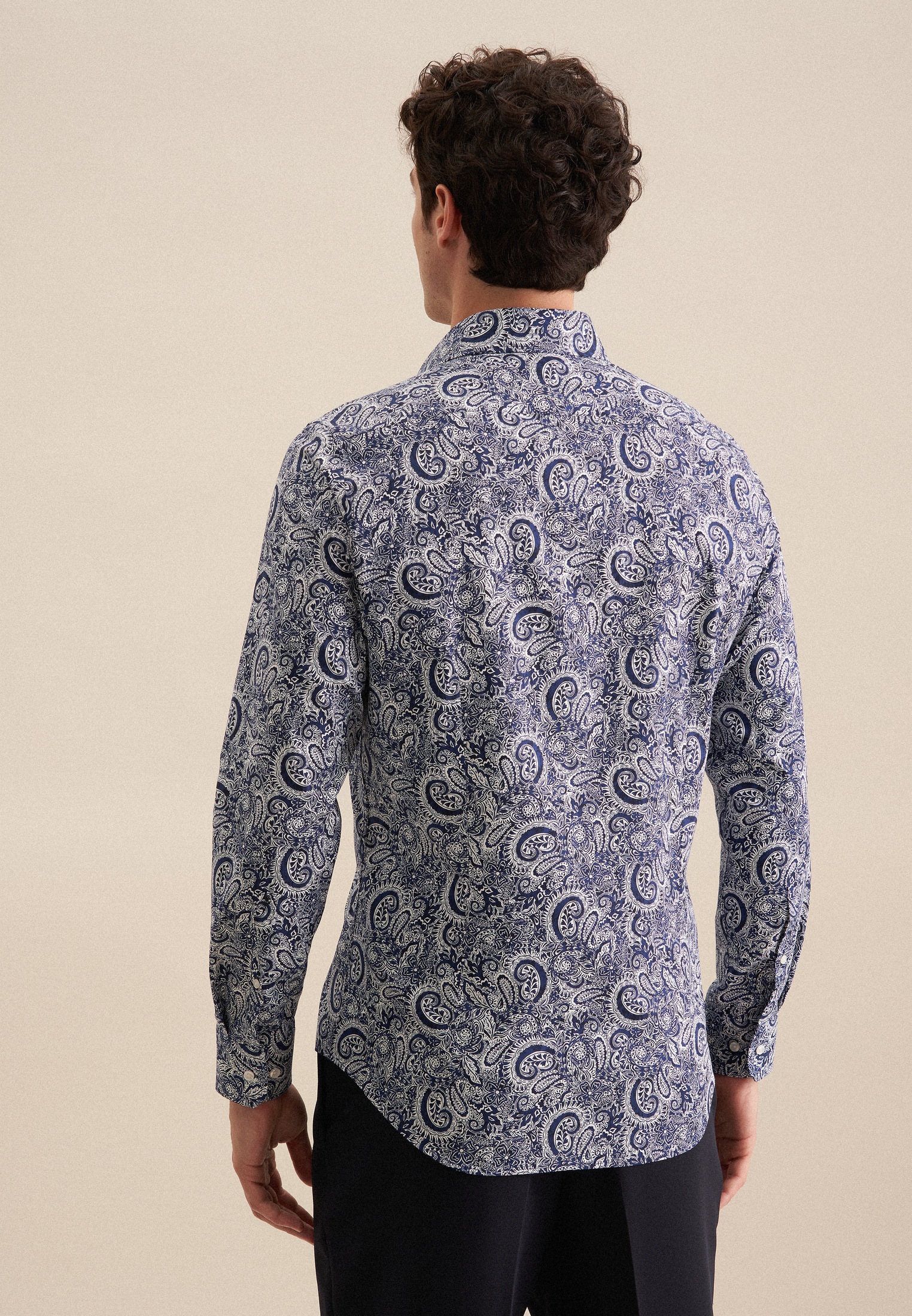 seidensticker Businesshemd "Slim", Slim Langarm Kentkragen Druck günstig online kaufen