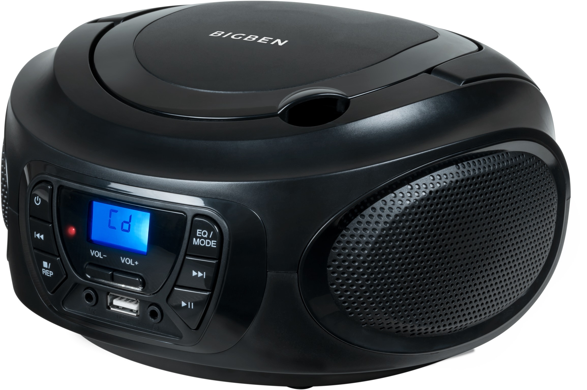 BigBen CD-Radiorecorder »Kids Tragbares CD/Radio AU387278 USB/BT schwarz«, (Bluetooth FM-Tuner)