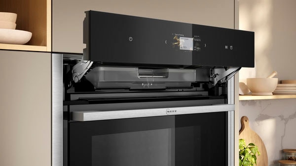 NEFF Einbaubackofen N 90 »B64VS31N0«, mit Teleskopauszug nachrüstbar, Hydrolyse, AirFry-Funktion
