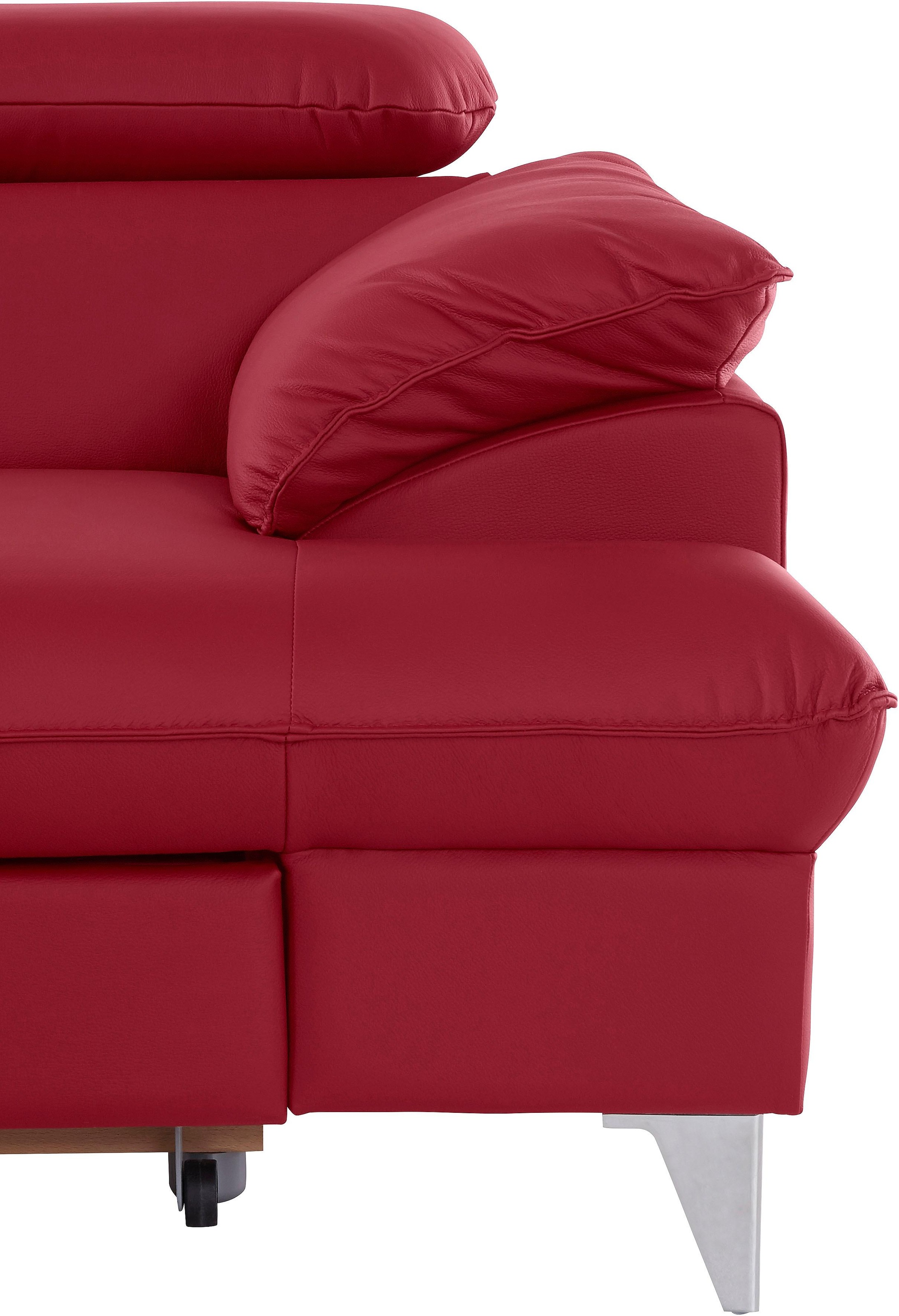 COTTA Ecksofa »Caluso L-Form«, mit Kopfteilverstellung, wahlweise mit Bettfunktion & Bettkasten