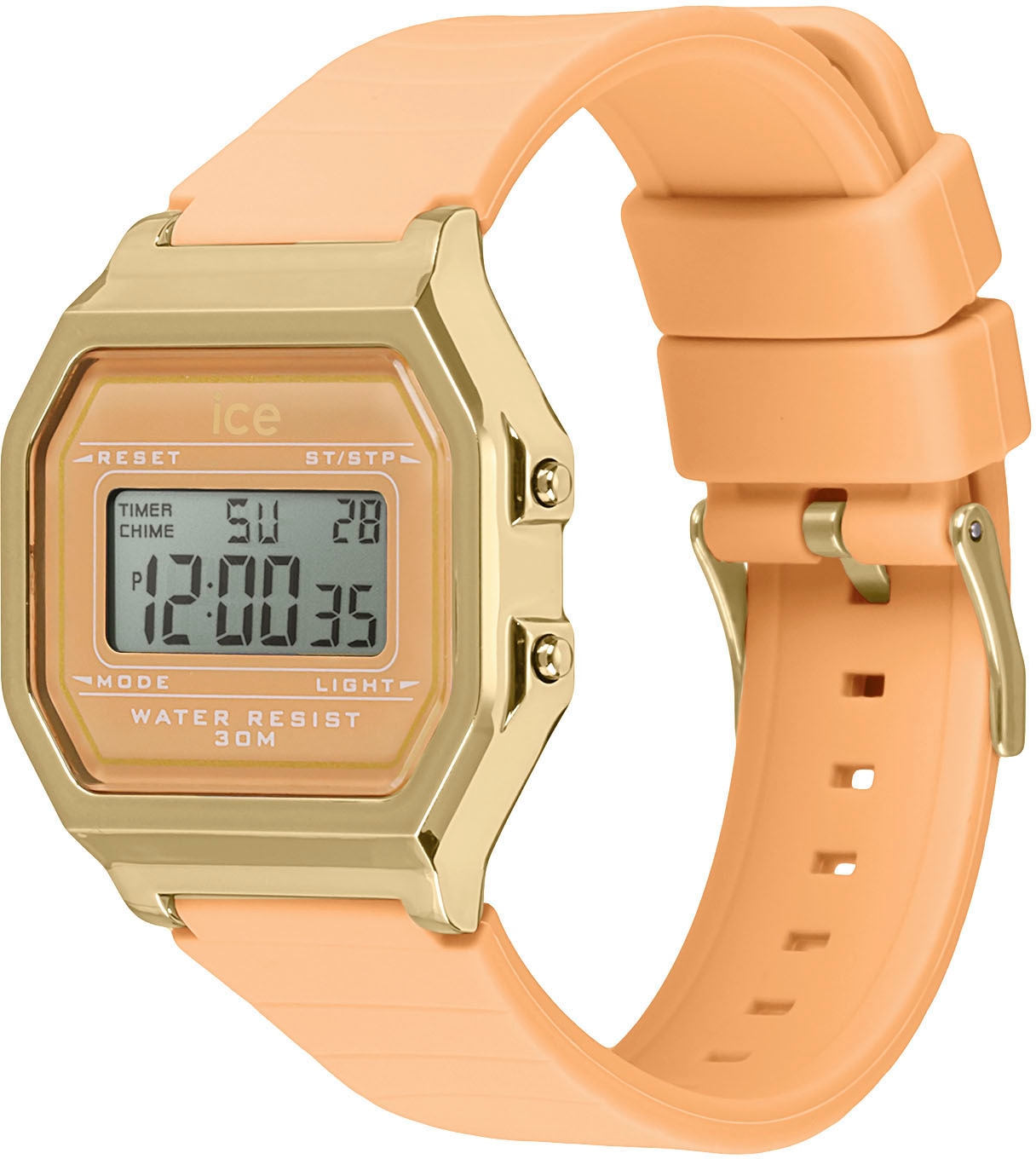 ice-watch Chronograph »ICE digit retro - Small«, Armbanduhr, Quarzuhr, Damenuhr, Silikonarmband, Datum