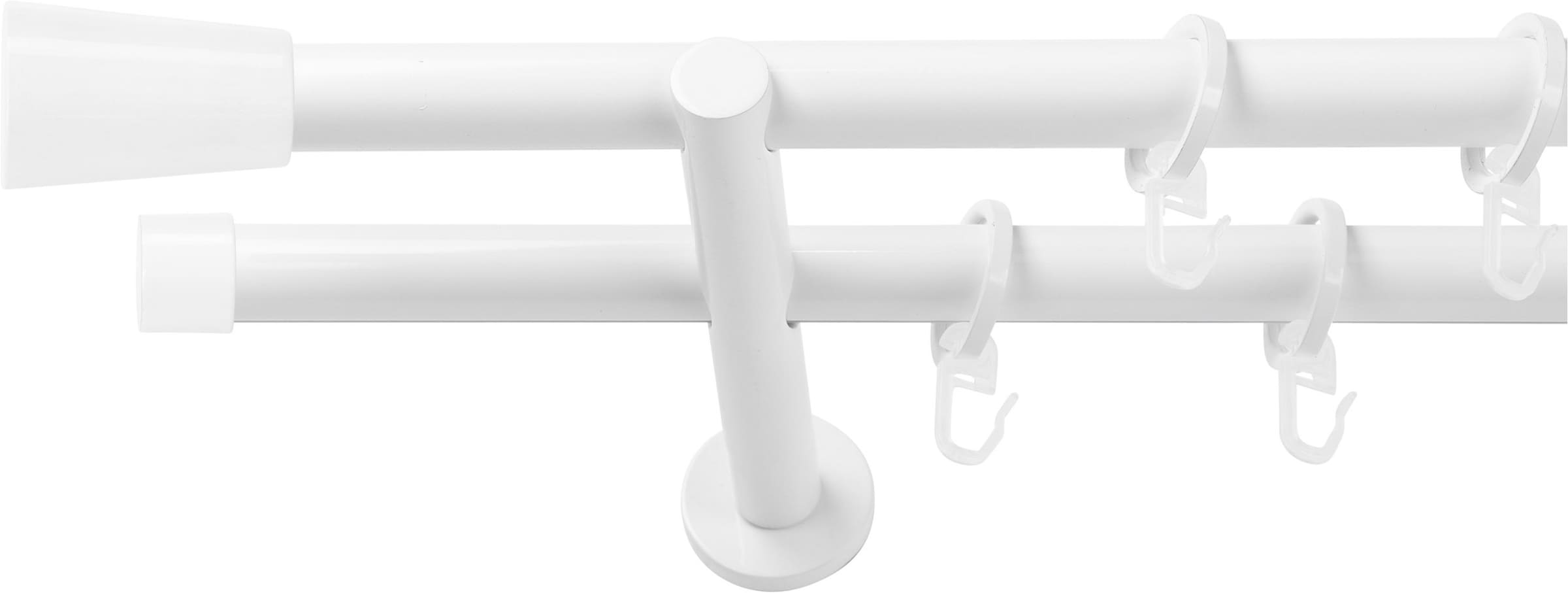 SN DECO GROUP Gardinenstange Ø 19 mm 2 läufig-läufig Fixmaß;kürzbar