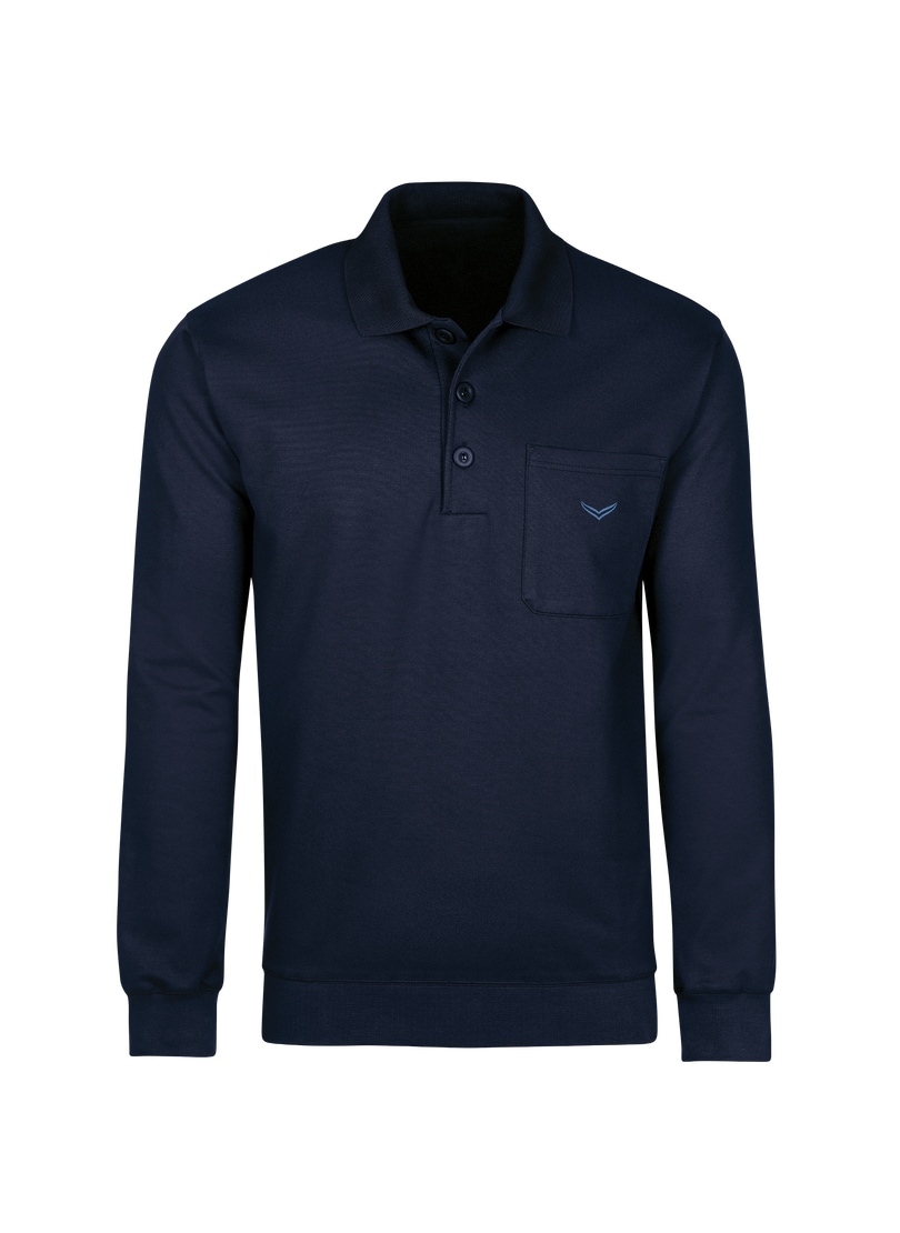 Trigema Sweatshirt »TRIGEMA Langarm Polo aus Sweat-Qualität«
