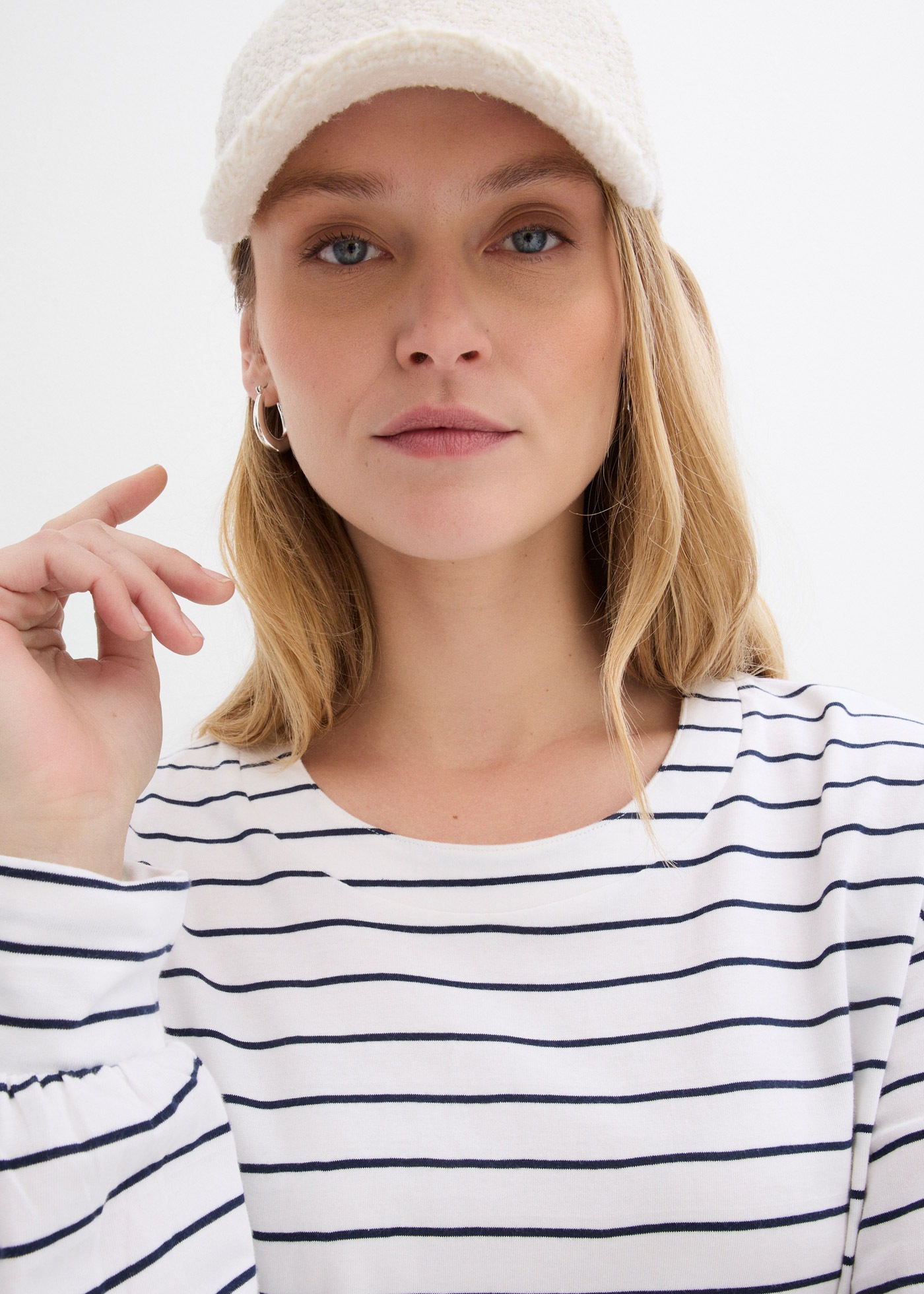 Thumbnail - bonprix Langarmshirt 1 lockere Passform, mit Ballon-Ärmeln, für Frühling und Sommer