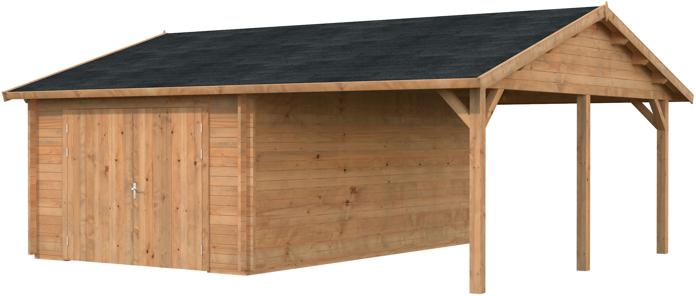 Palmako Garage "Roger, mit Holztor" BxTxH: 703x619x316 cm