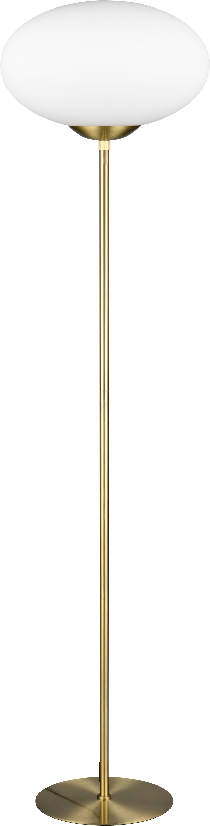 TRIO Leuchten Stehlampe »FOMENTO, Stehleuchte mit Glasschirm Ø 40cm, exkl 1x E27 max 40W« E27 1 Stk. warmweiß - kaltweiß Stehleuchte Metall mit Glas Lampenschirm, Glas opalweiß Höhe 150cm