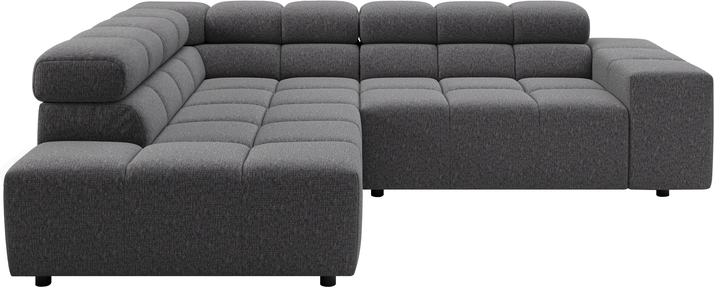 Home affaire Ecksofa "Ancona, Ecksofa, incl. Kopfteilverstellung, Breite 249 cm, L-Form" wahlweise elektrische Sitztiefenverstellung