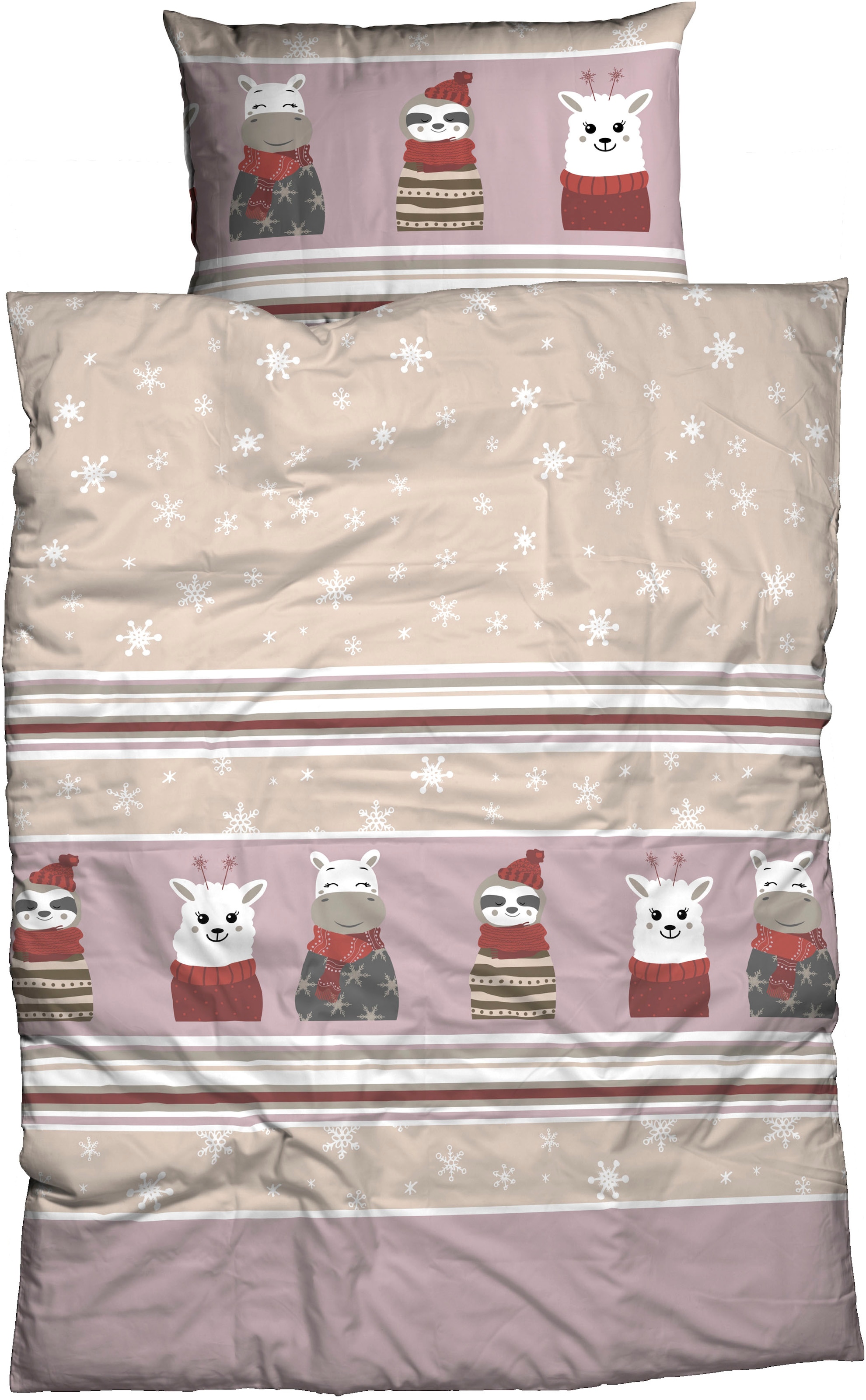 CASATEX Bettwäsche "Nisa" 2 Stk. lustiges, niedliches, fröhliches Design günstig online kaufen