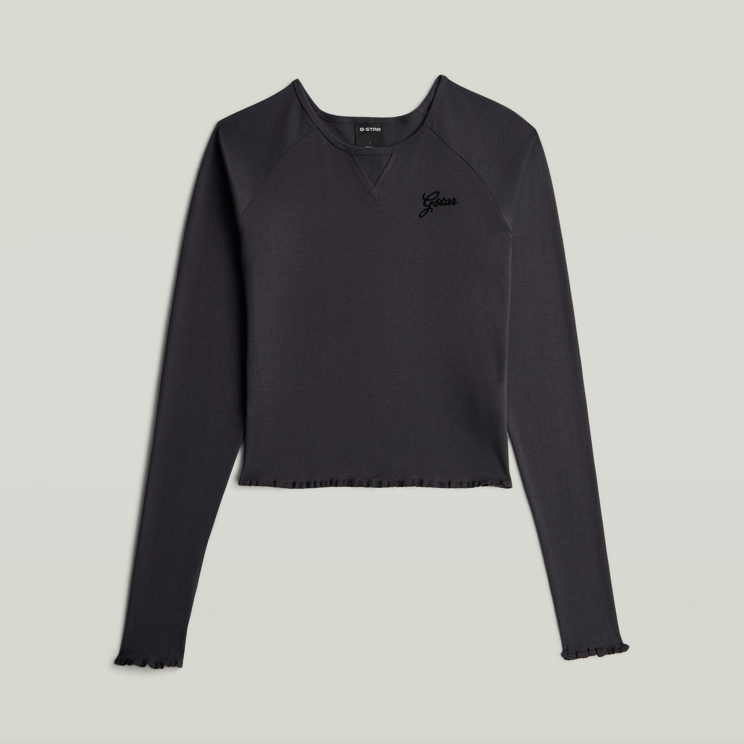 G-STAR Langarmshirt »Script Cropped r t ls wmn« aus Baumwolle, Superslim