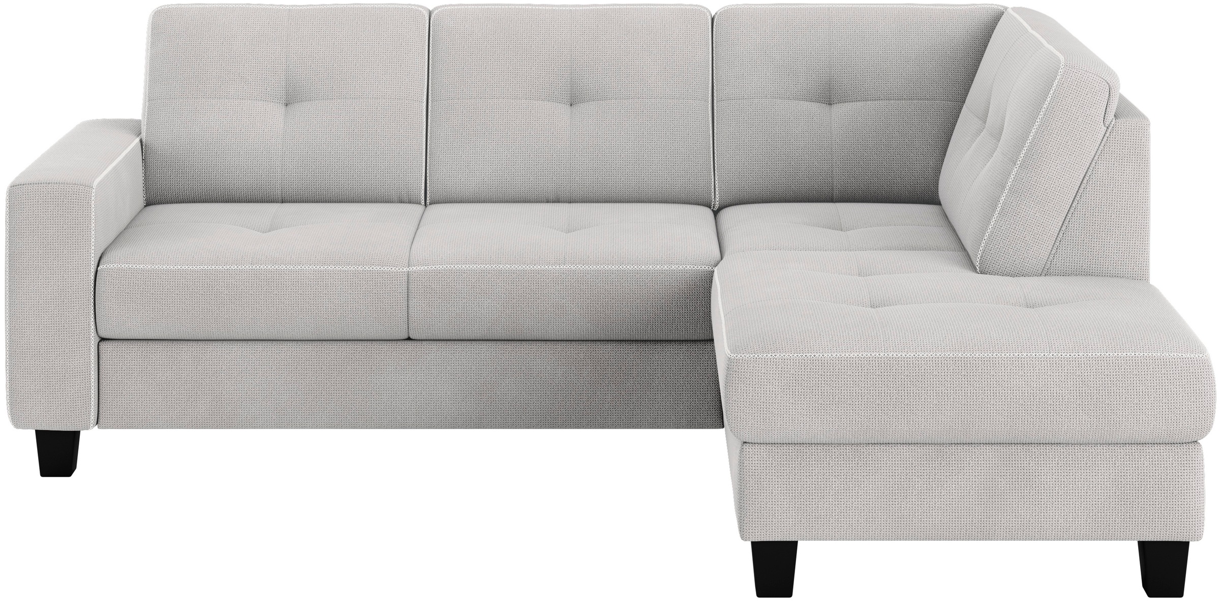 Places of Style Ecksofa »Varese«, Kreuznaht in beige