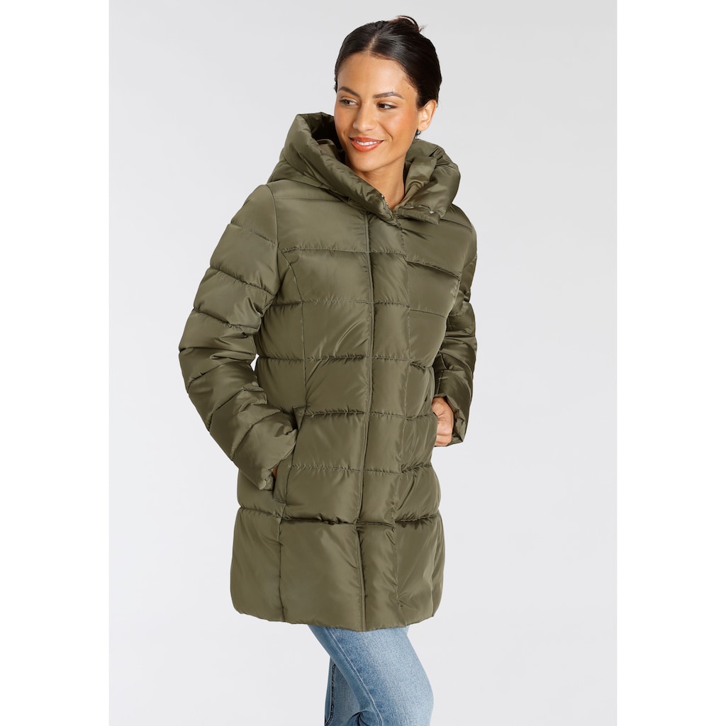 ONLY Steppjacke »ONLTINA PUFFER SHORT COAT OTW«, mit Kapuze