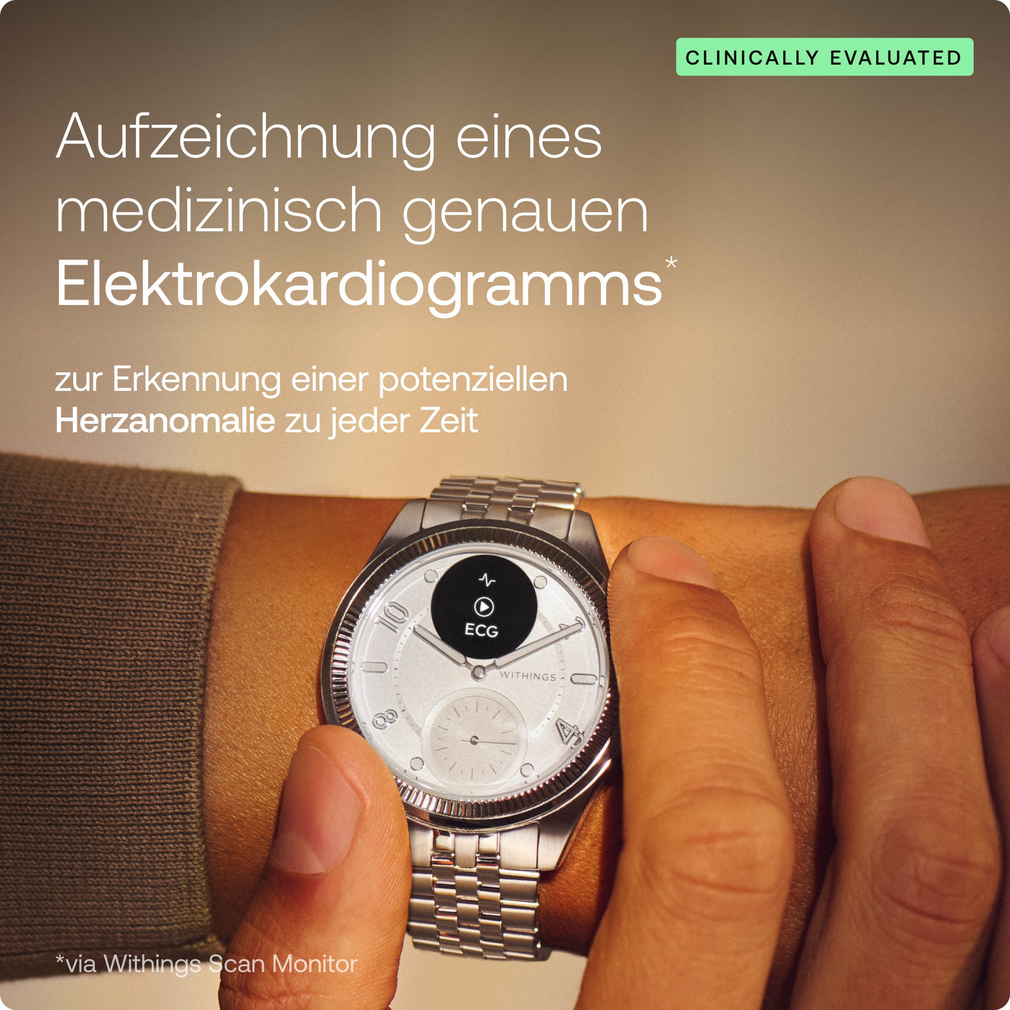Withings Smartwatch »ScanWatch Nova Brilliant Edition 39mm«, (1.6 cm / 0.63 Zoll),)