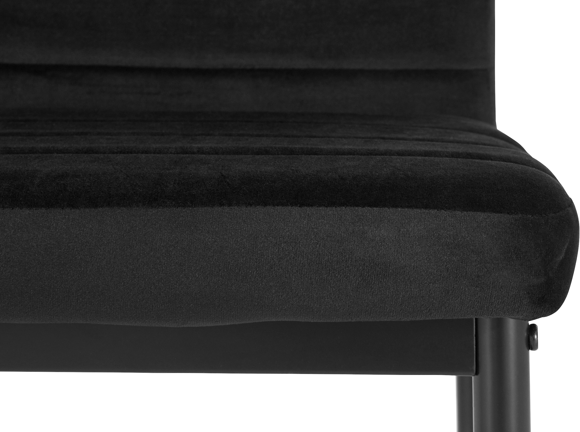INOSIGN Esszimmerstuhl, (Set), 2 St., Samtstoff, (2 oder 4 Stück) mit Samtbezug, Rückenlehne mit Griff zum Zurückziehen