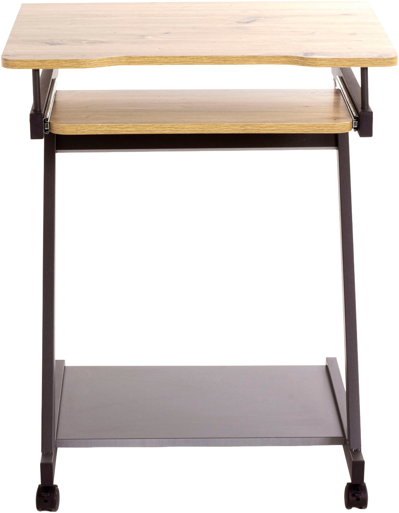 HAKU Computertisch »IT-Wagen, Notebookwagen, Schreibtisch« 1 Stk. tlg. rechteckig - aus MDF Braun B/T/H 60/49/76 cm