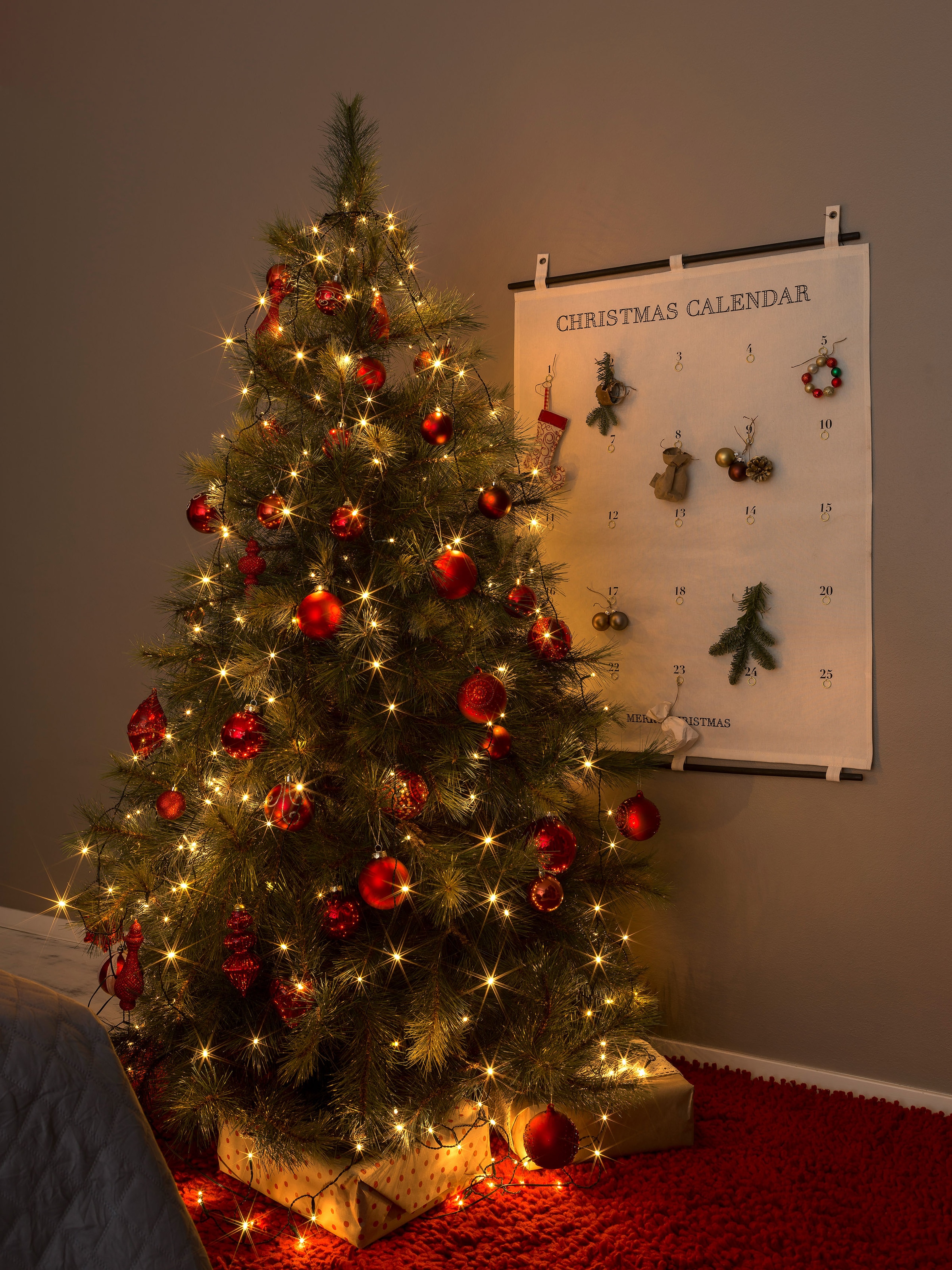 »Weihnachtsdeko, LED Lichterkette Ring, 30 Christbaumschmuck«, vormontiert LED-Baummantel | BAUR mit KONSTSMIDE 8 Stränge Dioden, à